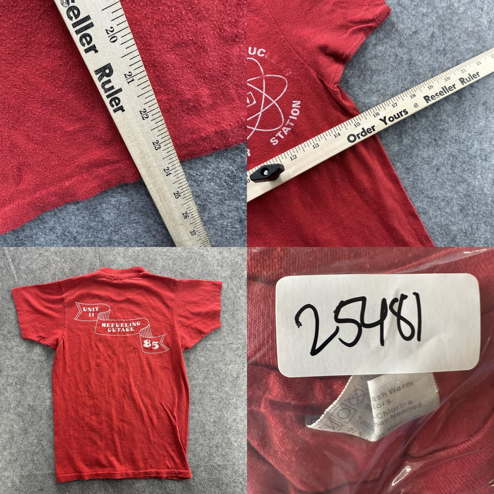 Hanes VINTAGE Millstone Nuclear Power Station Shirt Mens S Red Hanes 80s Refueling Tee Size US S / EU 44-46 / 1 - 8 Thumbnail