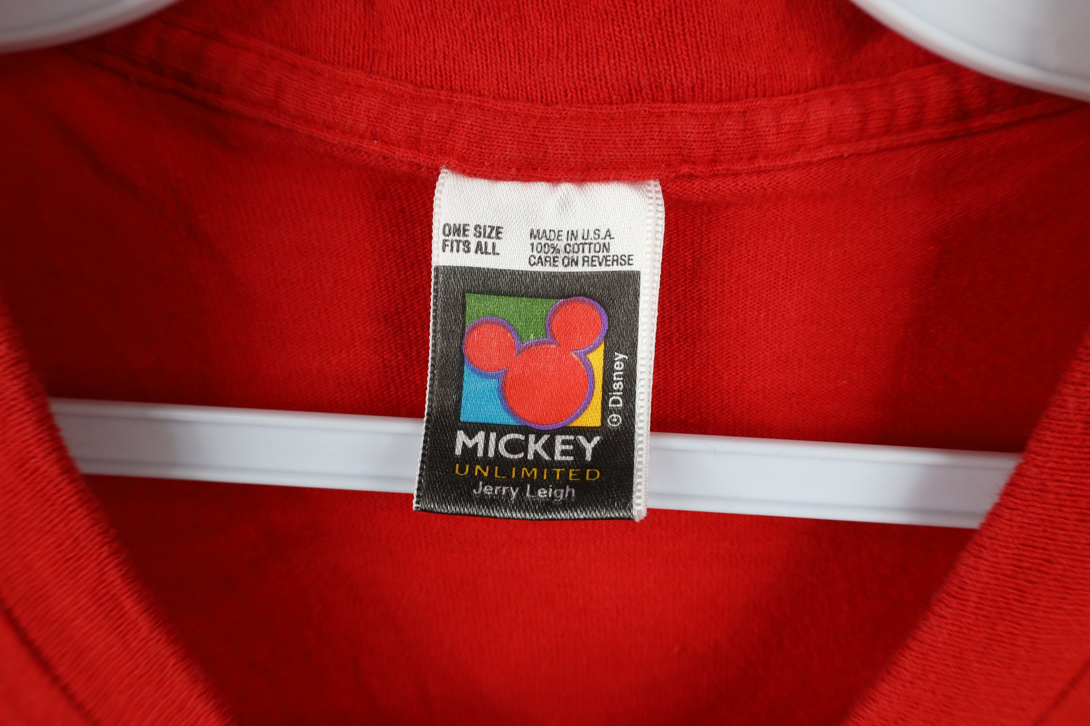 Disney × Vintage Vintage 90s Disney Country Mickey Mouse Farm T-Shirt Red USA Size ONE SIZE - 6 Thumbnail