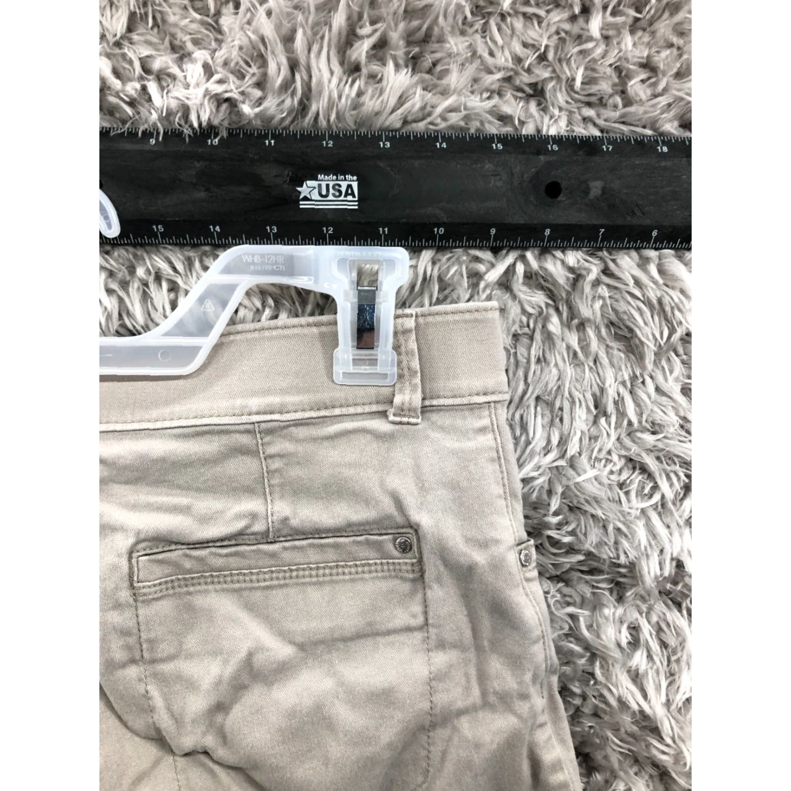 Lee Lee Womens CHINO Shorts Midi Rise Beige 8 Regular 5-Pocket Stretch Denim Cotton Logo Vintage? No. Size 30" / US 8 / IT 44 - 5 Thumbnail