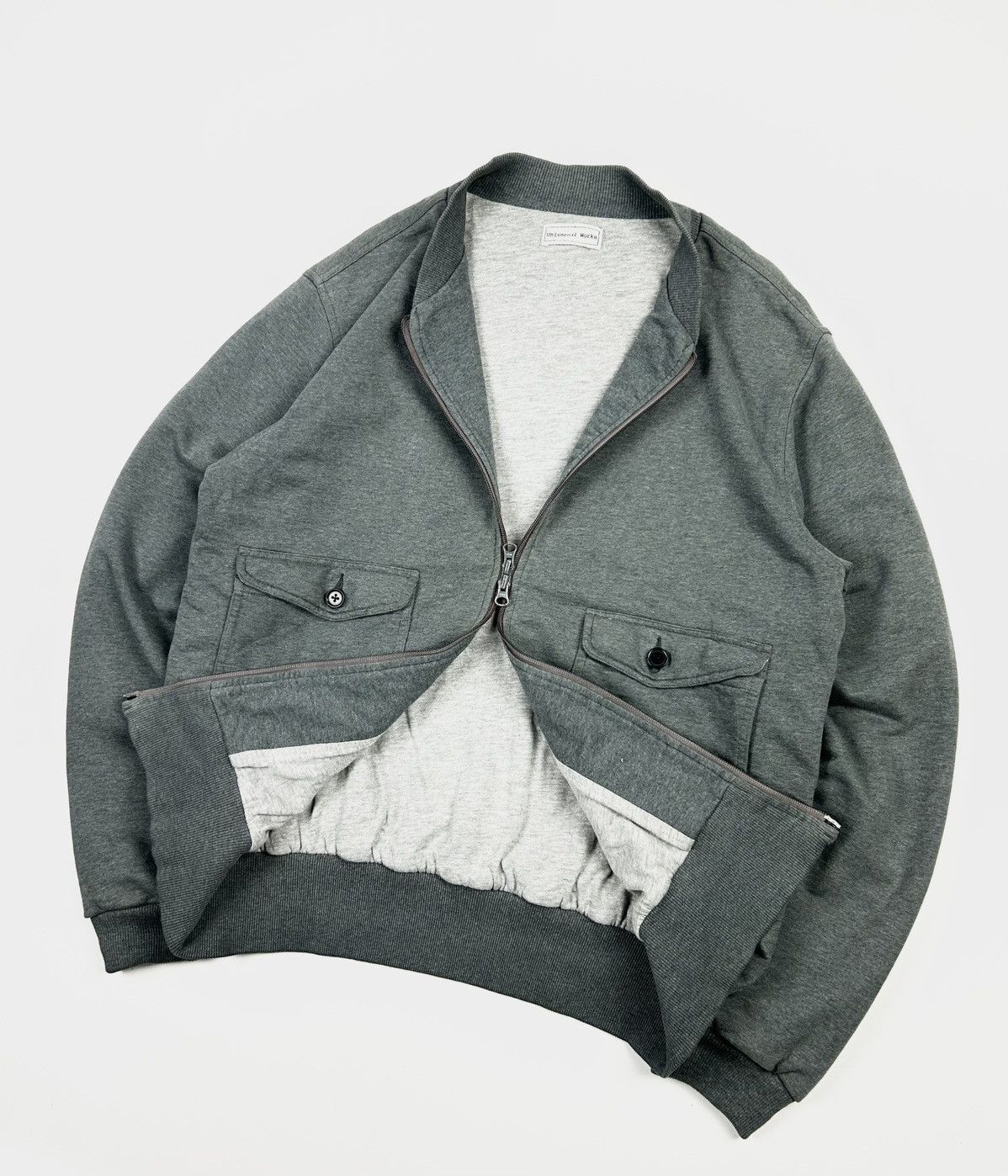 Universal Works Rare Universal Works Double Zip Bomber Sweatshirt Size US L / EU 52-54 / 3 - 2 Thumbnail