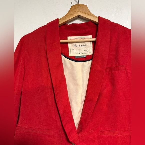 Other Cartonnier Red Velvet Blazer Women’s Size 2 Size XS / US 0-2 / IT 36-38 - 8 Thumbnail