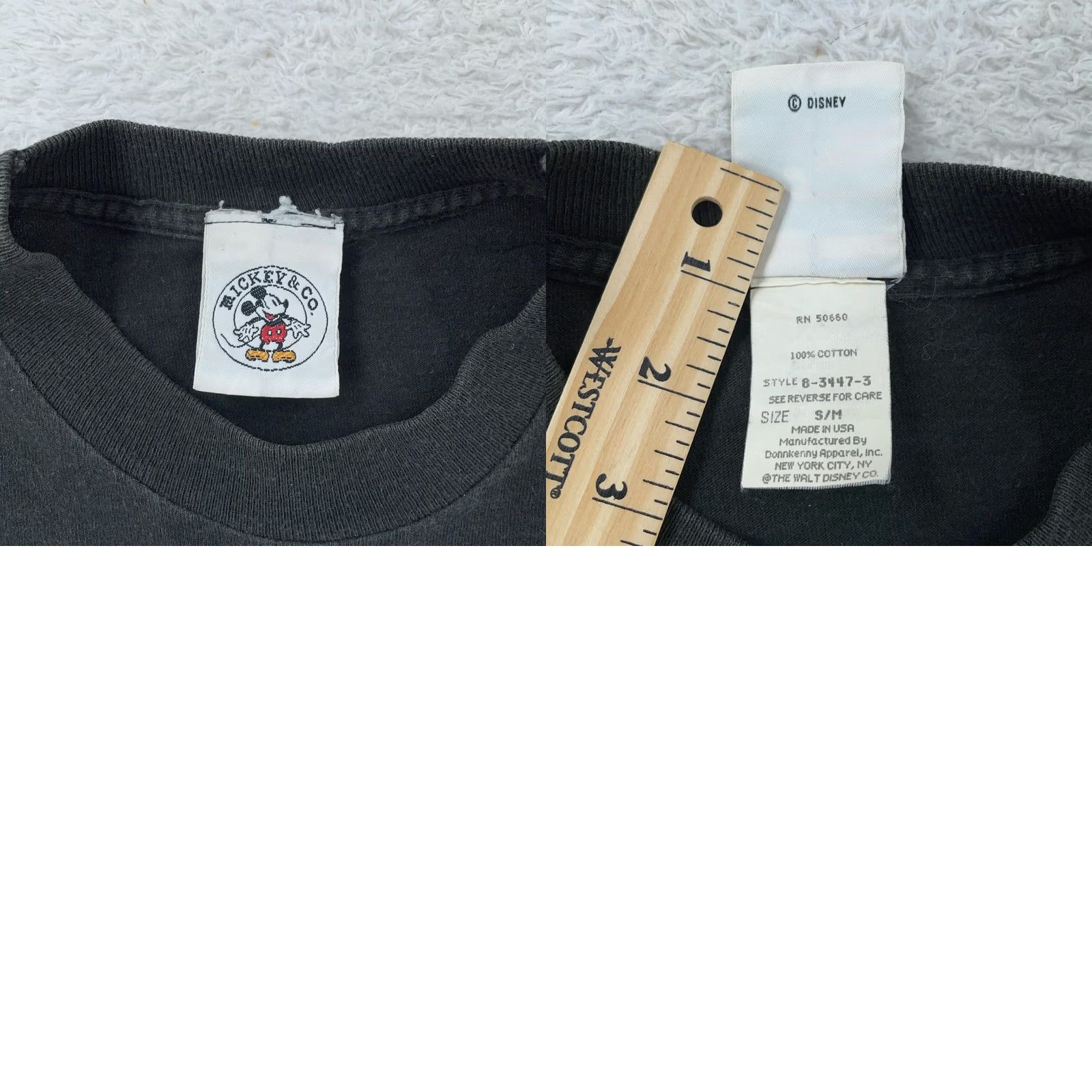 Disney VINTAGE Disney Mickey Mouse Mickey & Co T-Shirt Black Medium L Men Short Sleeve Crew Neck Graphic Print 90s Size US L / EU 52-54 / 3 - 8 Thumbnail
