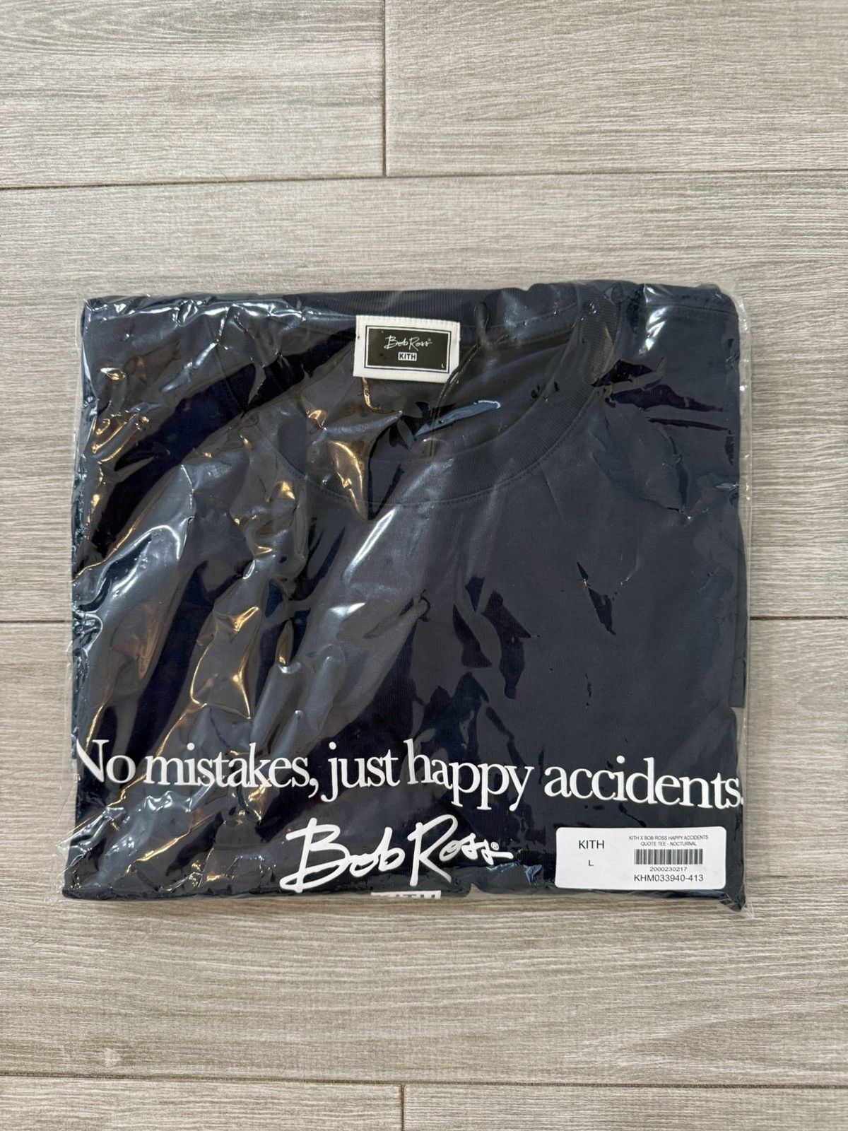 Kith KITH Bob Ross Happy Accidents Quote Tee Nocturnal Sz Large Size US L / EU 52-54 / 3 - 10 Thumbnail