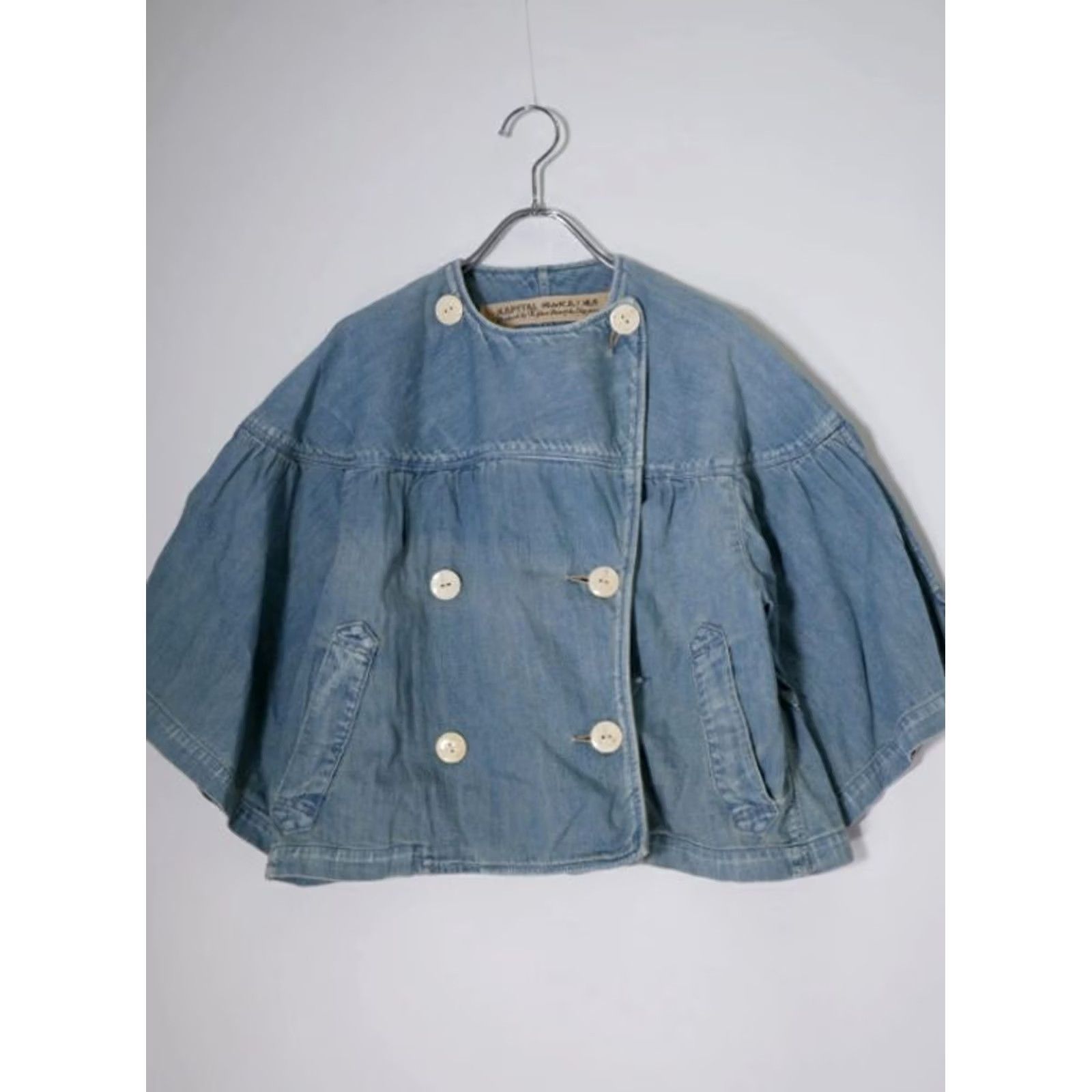 Kapital KAPITAL Jacket Women Parka Denim Short Distressed KIRO HIRATA Size 0 Blue 100% authentic USED Size 25" / US 0 / IT 36 - 2 Thumbnail
