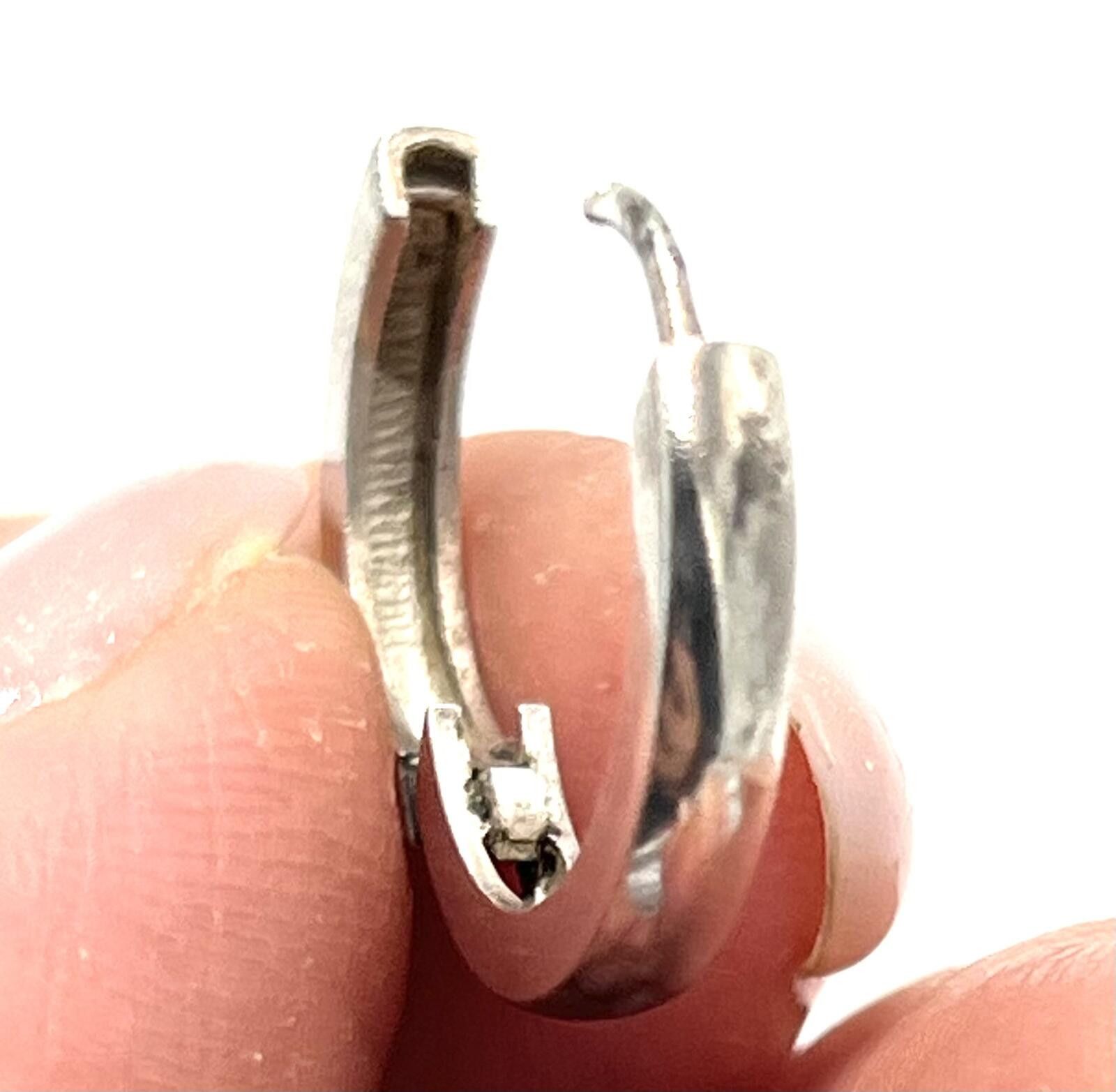 BERNINGS SHO Breuning Sterling Silver "Folding Cuff Huggie" Post Earrings Size ONE SIZE - 3 Thumbnail