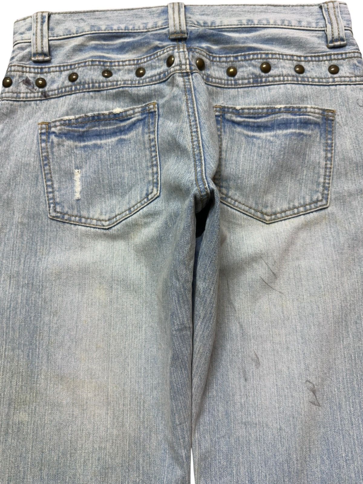 Hysteric Glamour Vintage Daily Topics Baggy Faded Studded Denim Size US 32 / EU 48 - 6 Thumbnail