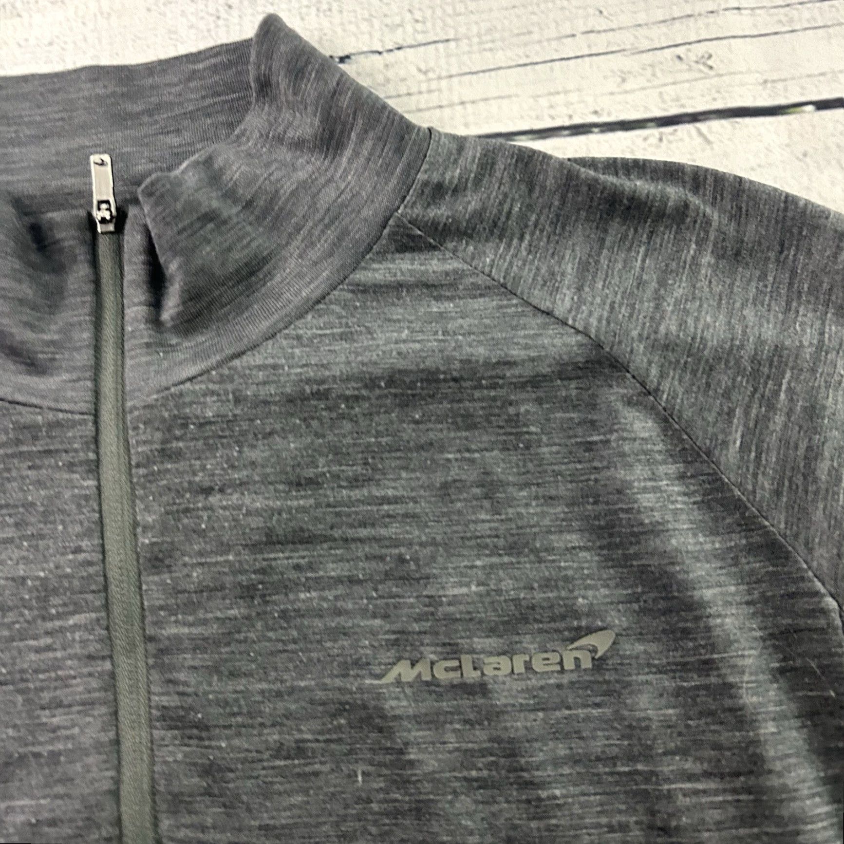 Vintage McLaren Long Sleeve Wool Blend 1/4 Zip Lightweight Jacket Men's XL Gray Size US XL / EU 56 / 4 - 2 Thumbnail