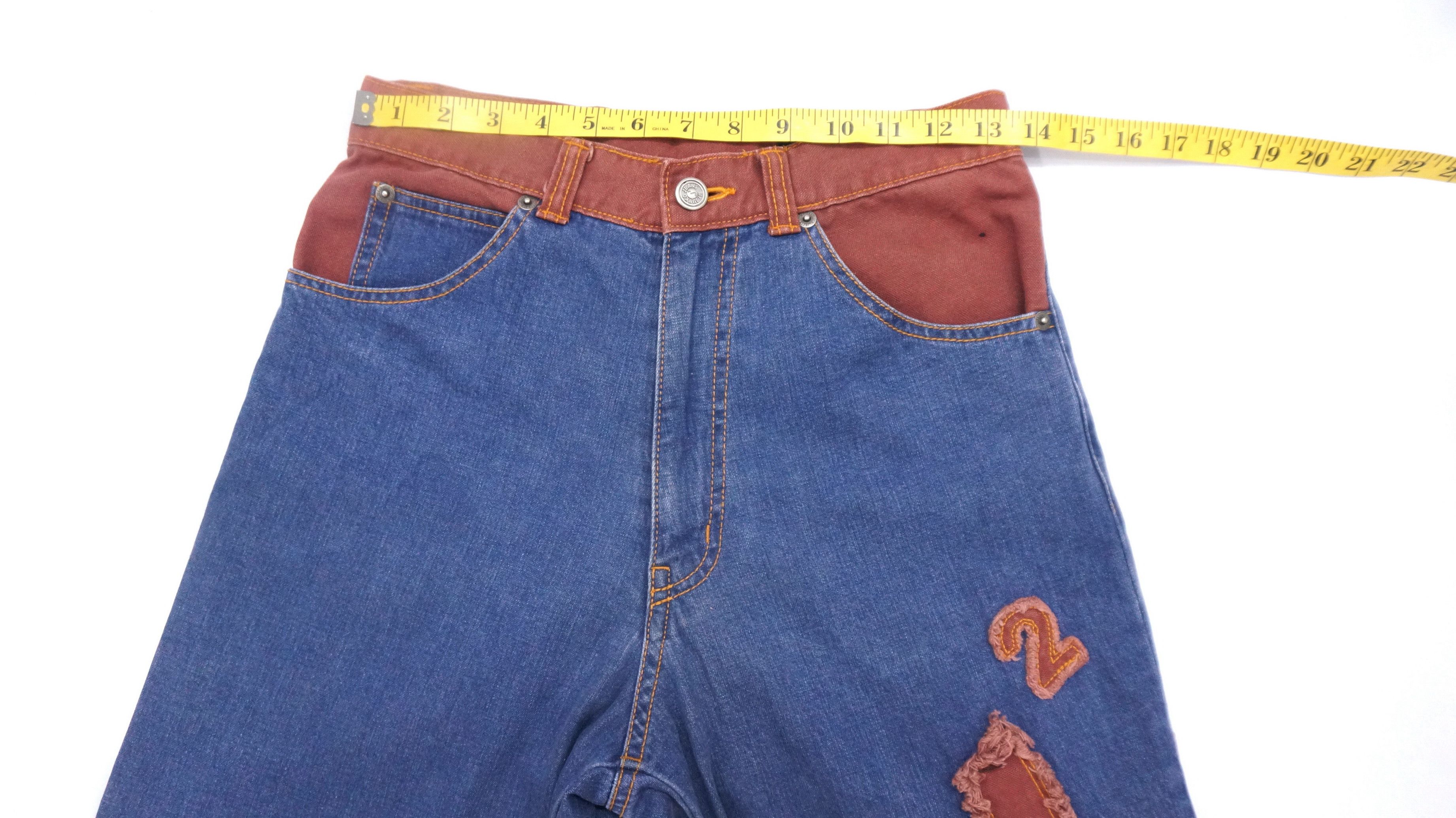 Hysteric Glamour 💥 Rare Mr Junko J2 Star Patch Two Tone Vintage Pants Size US 27 - 7 Thumbnail