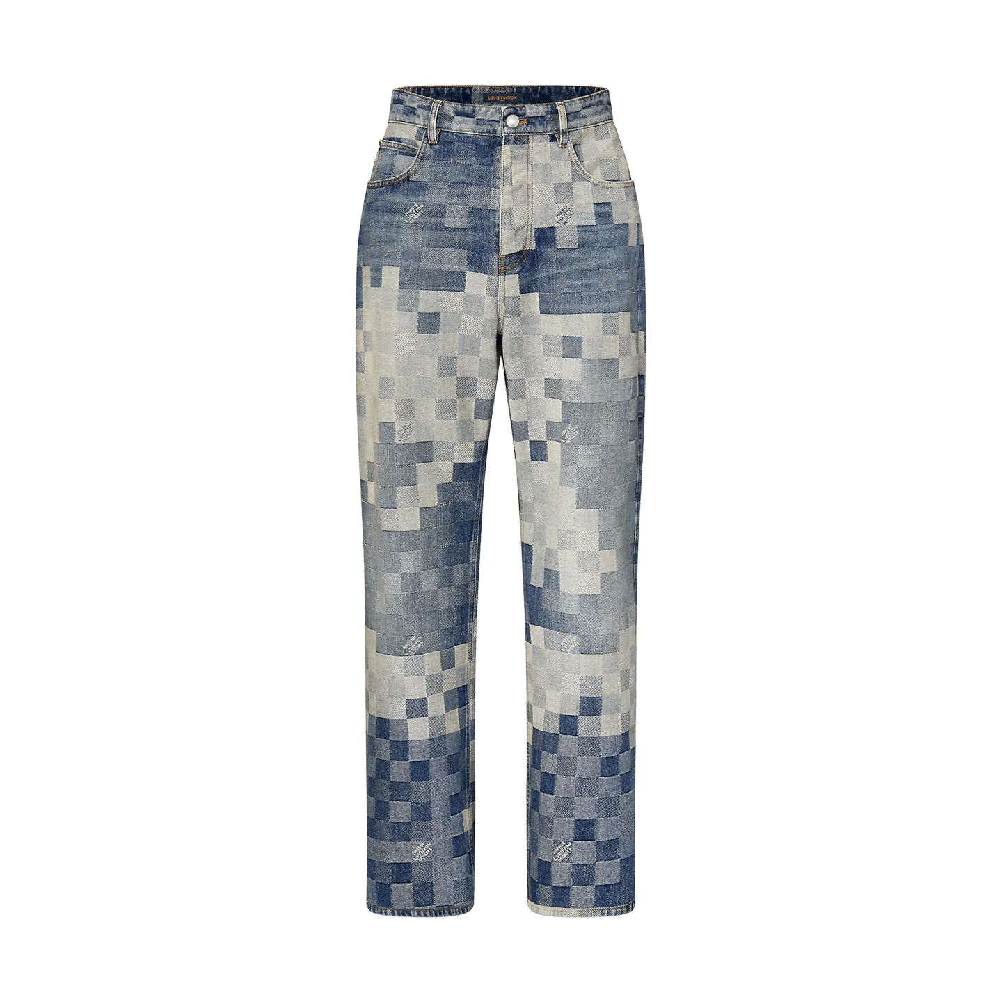 image of Distressed Denim x Louis Vuitton Jeans Monogram Workwear Cargo Lv Logo 1Afia5 in Blue (Size 30)