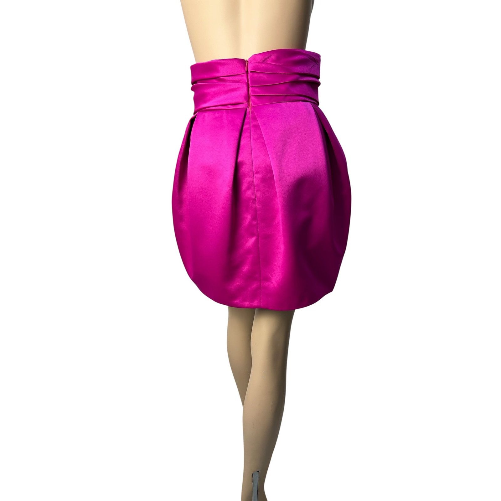 Alexandre Vauthier Alexandre Vauthier Satin Fuchsia Mini skirt Sz.38 Size 26" / US 2 / IT 38 - 2 Thumbnail