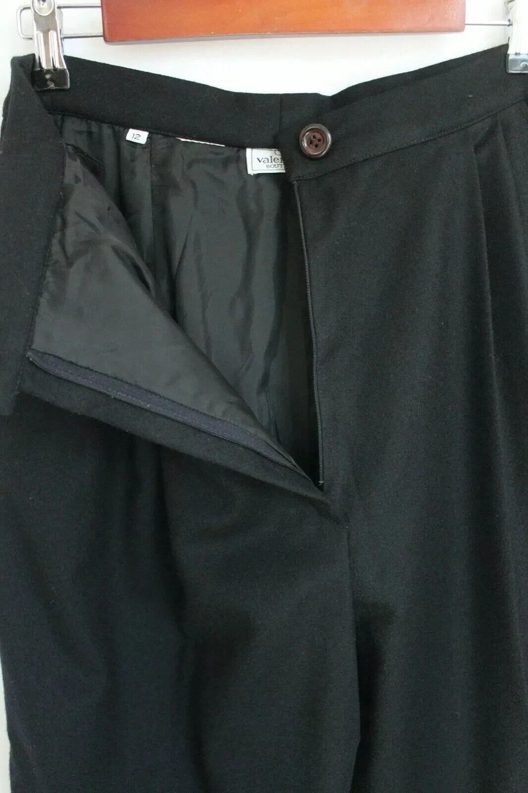 Valentino Vintage 1990s 90s Valentino Boutique Wool Pants Trousers Size 34" / US 12 / IT 48 - 5 Thumbnail