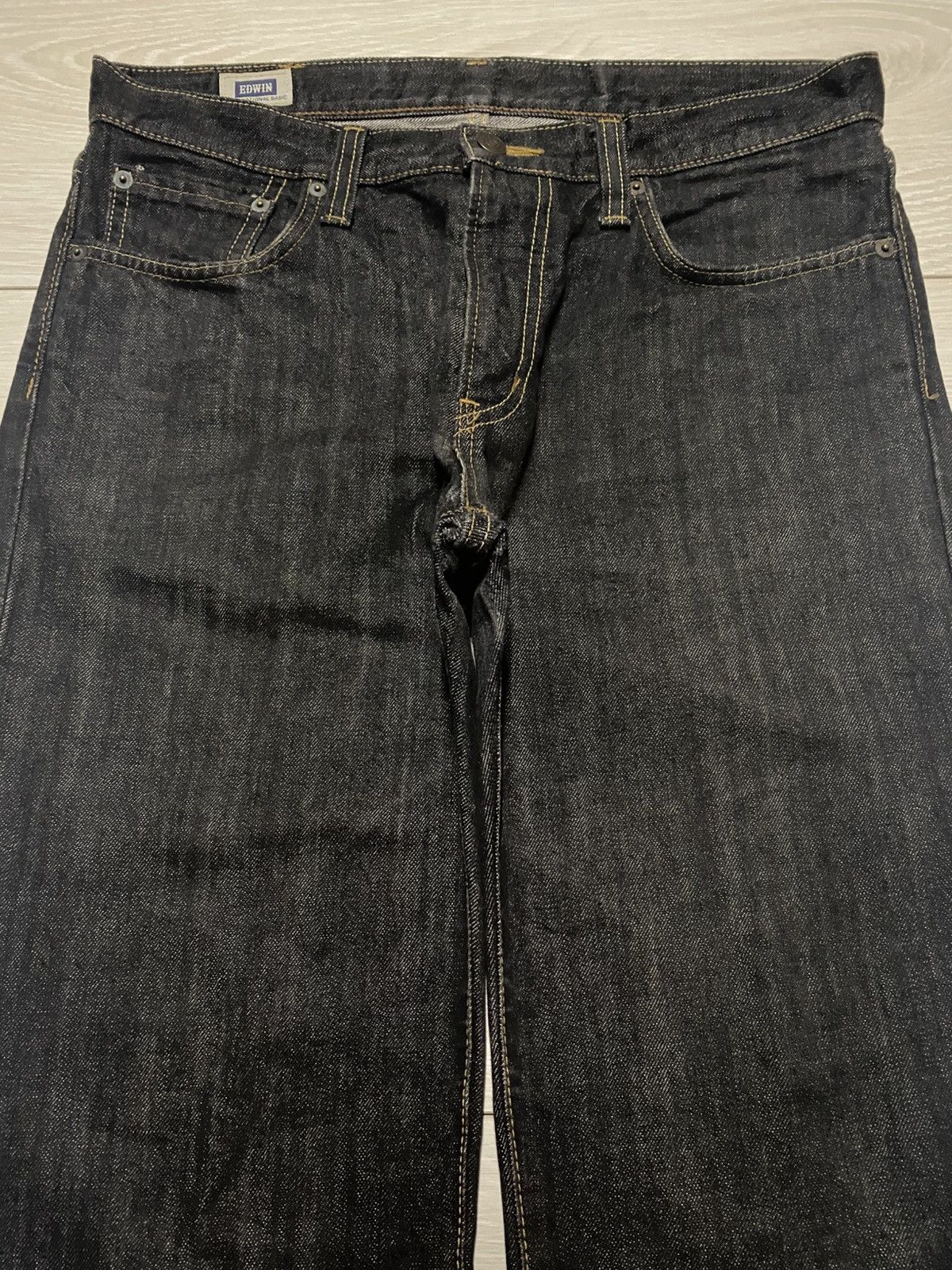 Edwin Japanese Edwin 403 Denim Distressed Loose Jeans Size US 34 / EU 50 - 3 Thumbnail