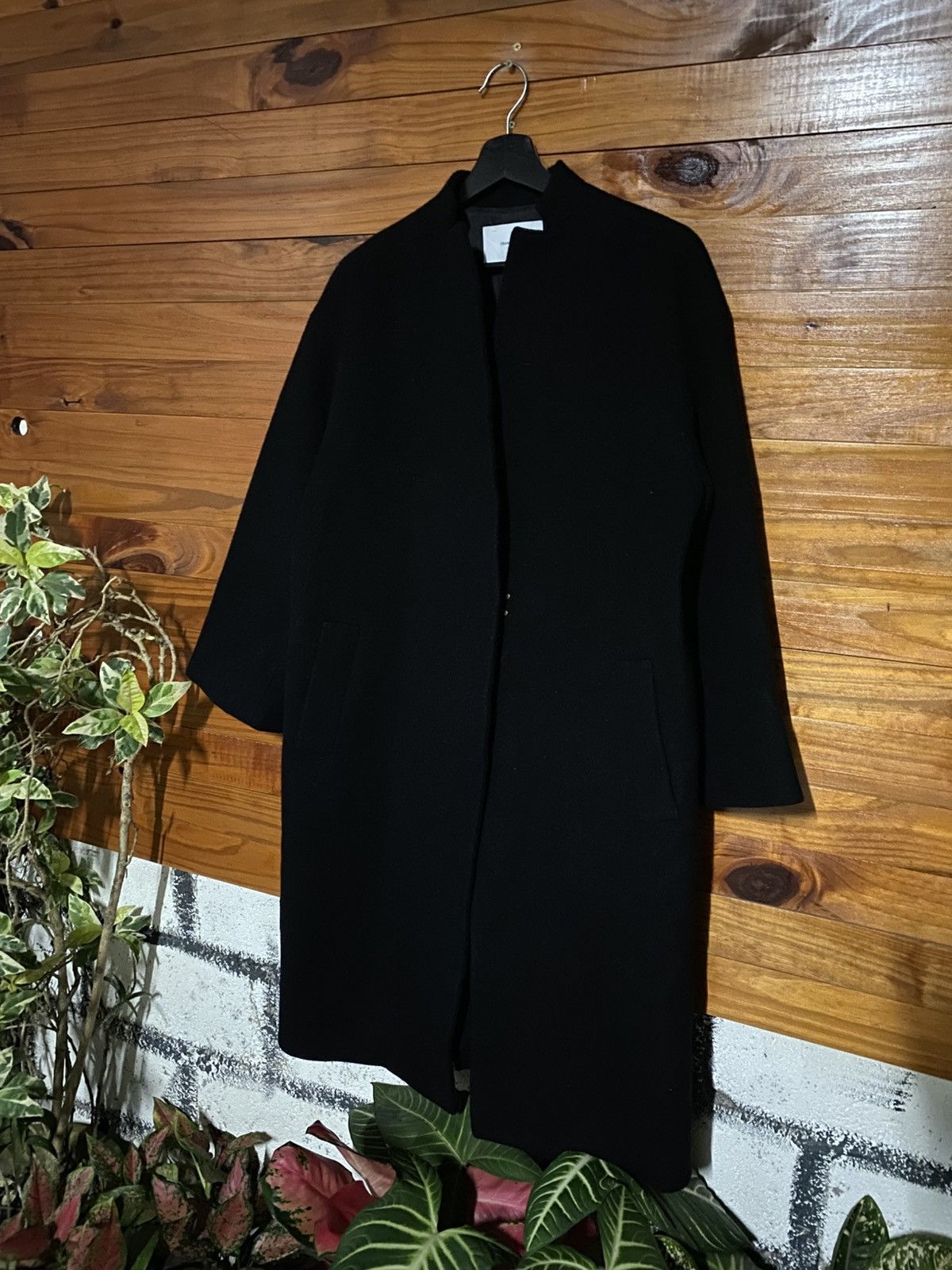 Frame Framework Japan Black Wool Minimalist Coat Size 36 Size S / US 4 / IT 40 - 4 Thumbnail