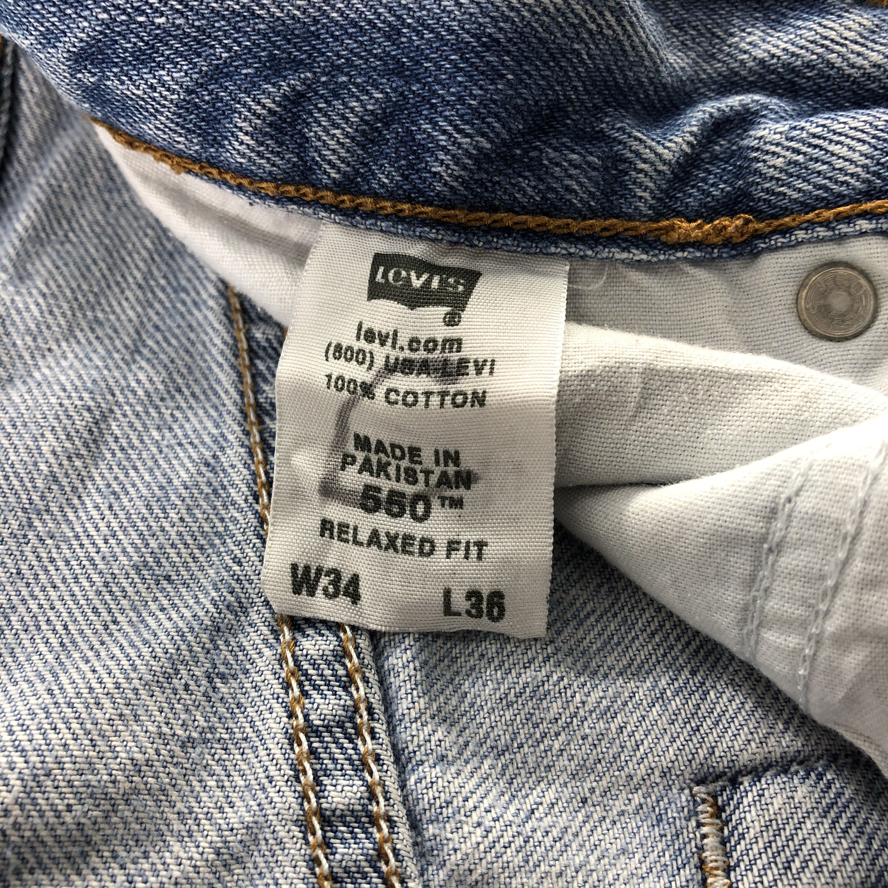 Levi's Vintage Levis Jeans Lot 550 Light Wash Denim-J1003 Size US 34 / EU 50 - 10 Thumbnail