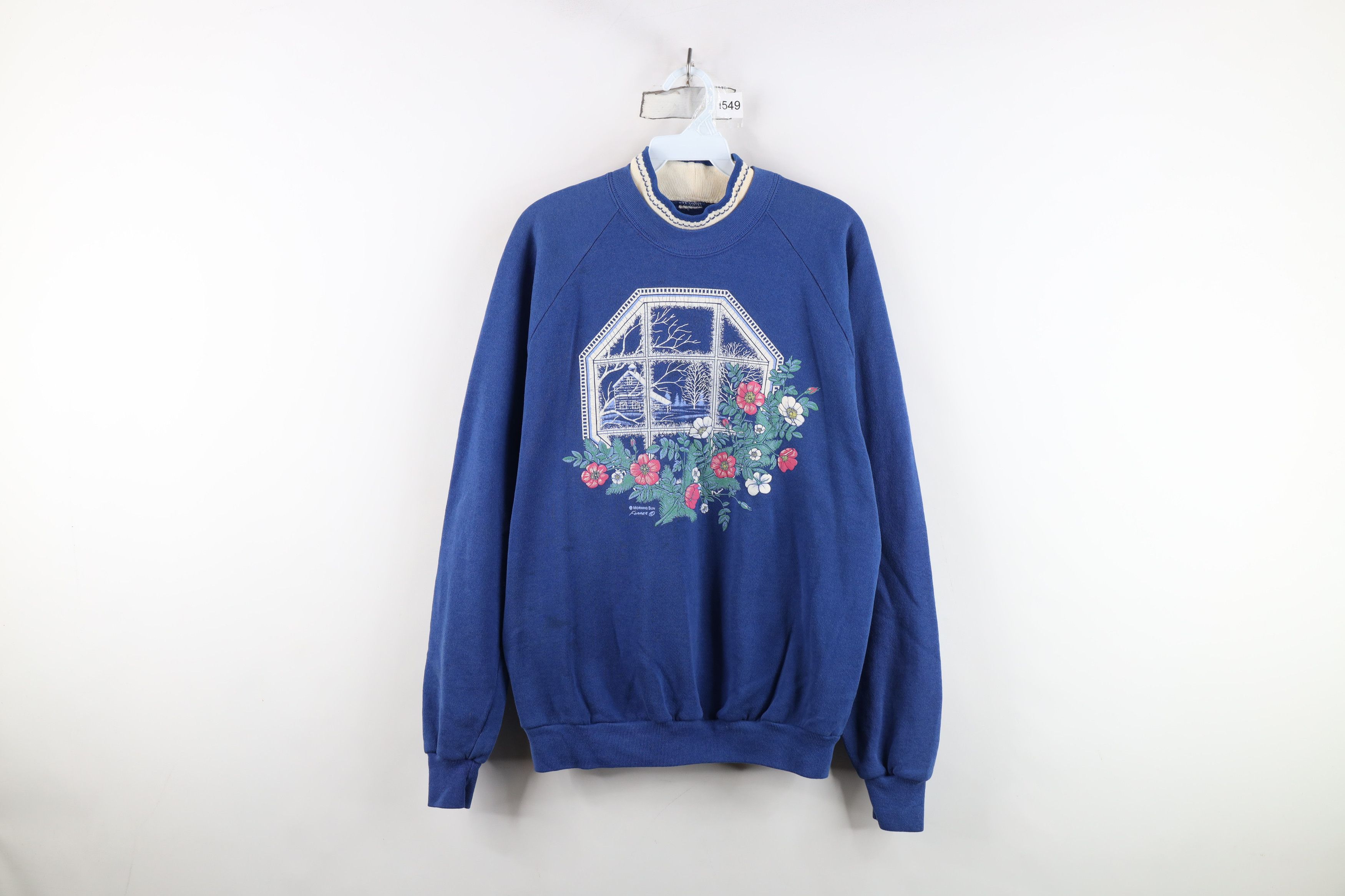Vintage Vintage 90s Streetwear Country Flower Sweatshirt USA Size L / US 10 / IT 46 - 1 Thumbnail