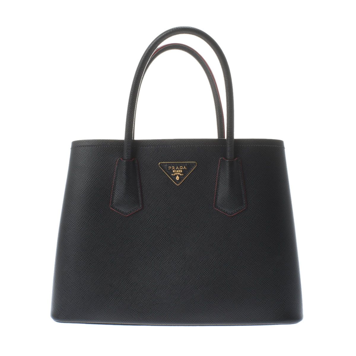 Prada 2way Bag Handbag Black Hardware Saffiano