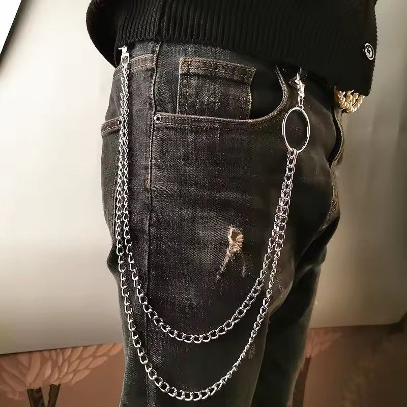 Jewelry Double Layer Pant Chain Belt for Jeans - Stylish & Durable Size ONE SIZE - 3 Thumbnail