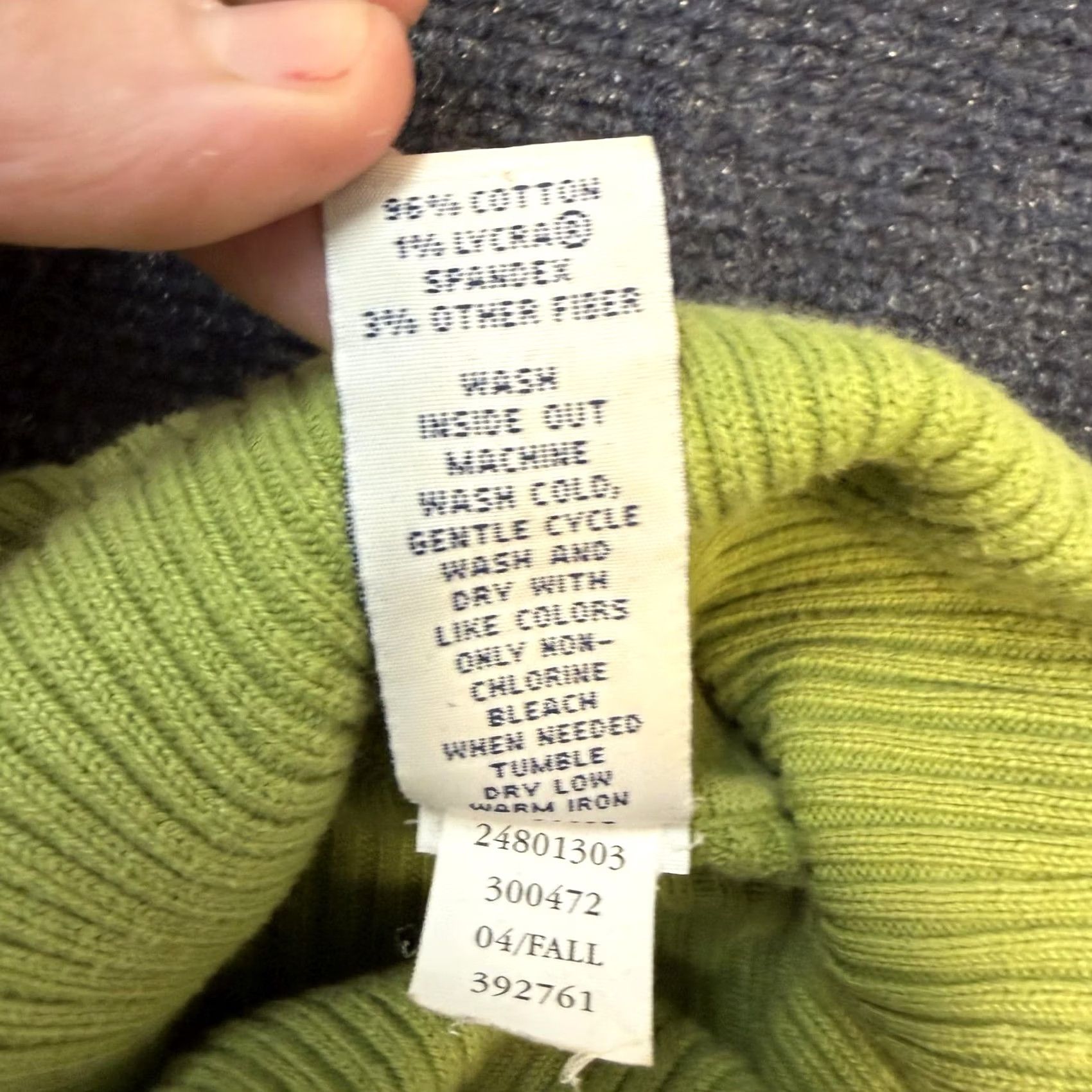 Gap VINTAGE Gap Slim XS Green Turtleneck Pullover Knit Sweater Womens Size XS / US 0-2 / IT 36-38 - 3 Thumbnail