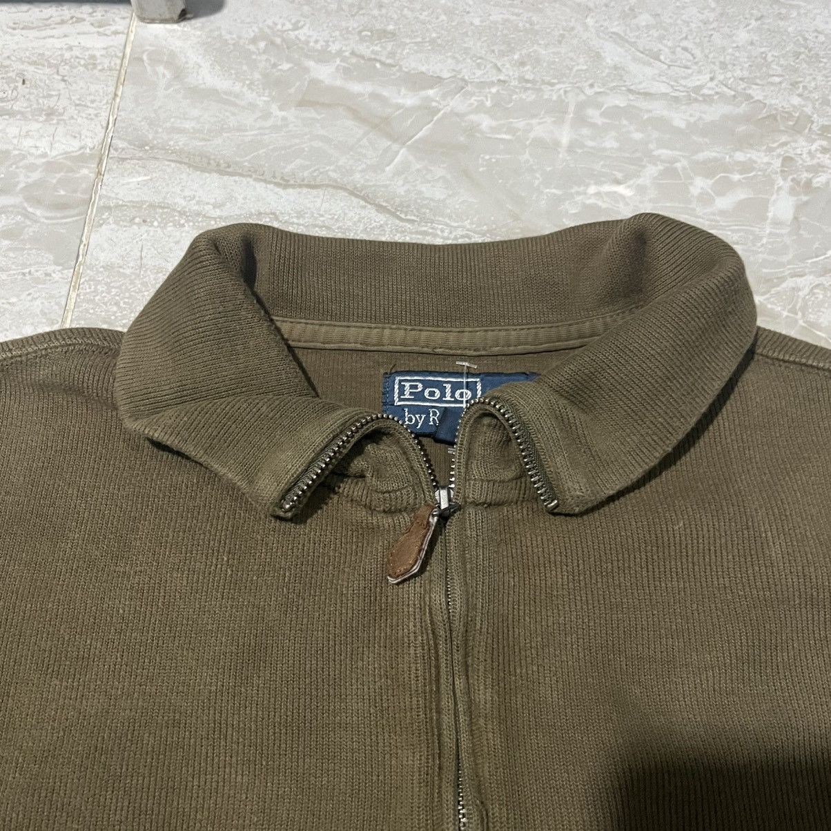 Polo Ralph Lauren (XL) Polo Ralph Lauren Olive Green Half Zipper Sweater Size US XL / EU 56 / 4 - 3 Thumbnail