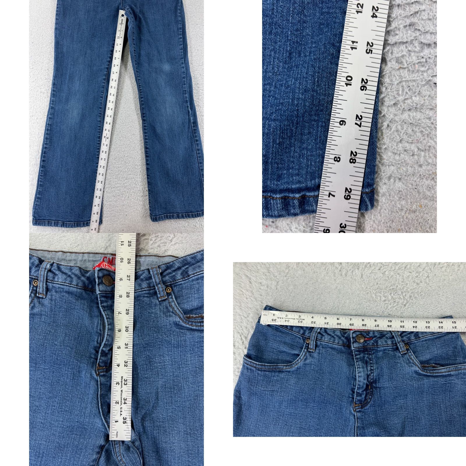 Vintage Smiths Jeans Women Jeans Bootcut Mid Rise 29x29 Blue Denim Cotton Blend 10 Regular 5-Pocket Size 32" / US 10 / IT 46 - 8 Thumbnail