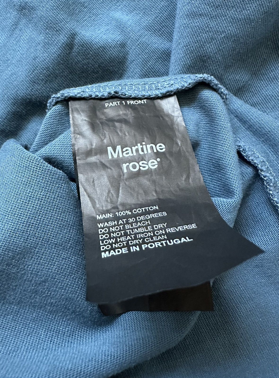 Martine Rose NWT Martine Rose Blue Panelled Tee Size US M / EU 48-50 / 2 - 5 Thumbnail