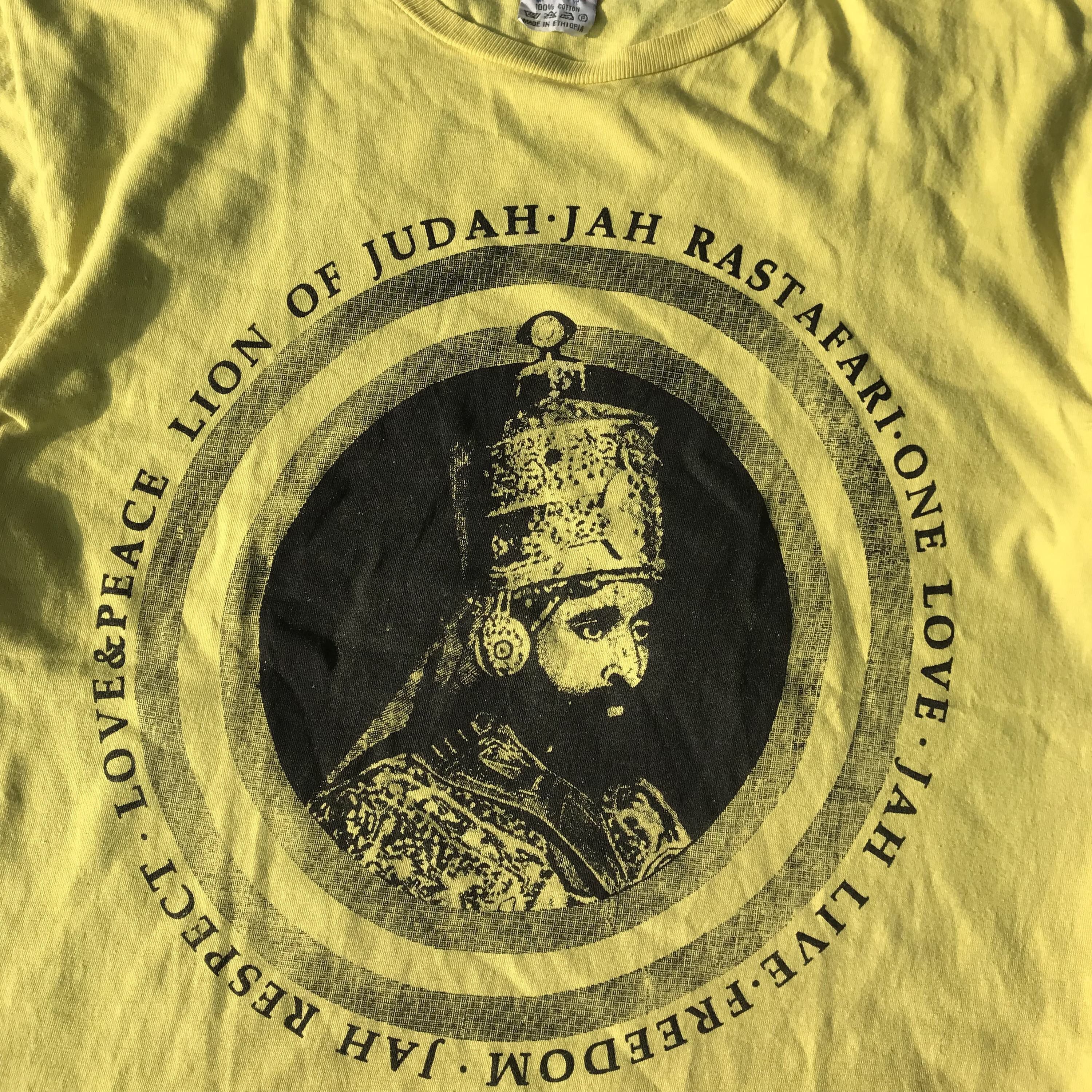 Vintage Vintage Tshirt Haile Selassie Lion of Judah Jah Rastafari Size US L / EU 52-54 / 3 - 2 Thumbnail