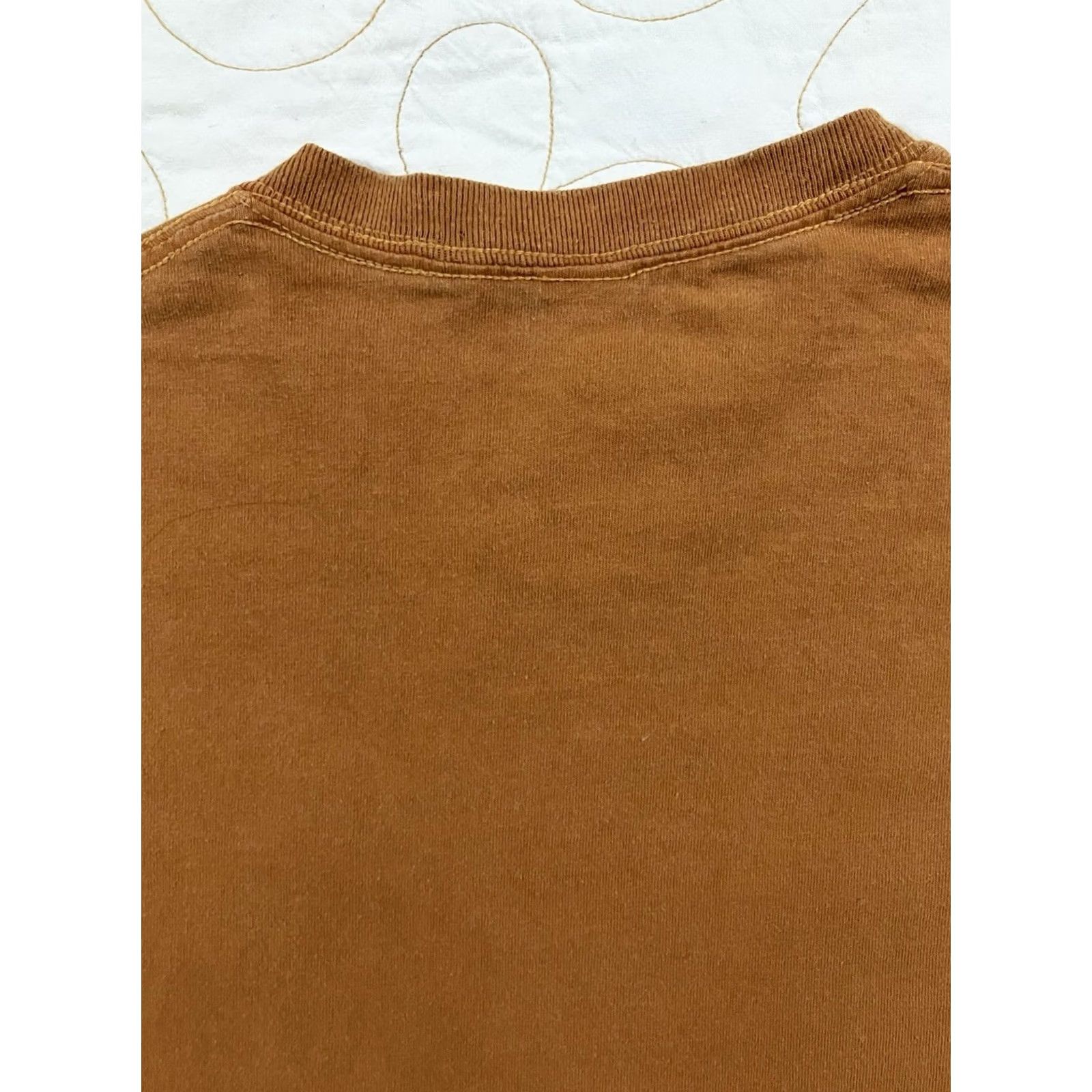 Gildan VINTAGE 90s Gildan T-Shirt Southwest Aztec Arizona Longhorn Geometric Graphic Bull Short Sleeve Orange 1990-1999 Small (S) Unisex Adults Mens Womens Size US S / EU 44-46 / 1 - 7 Thumbnail