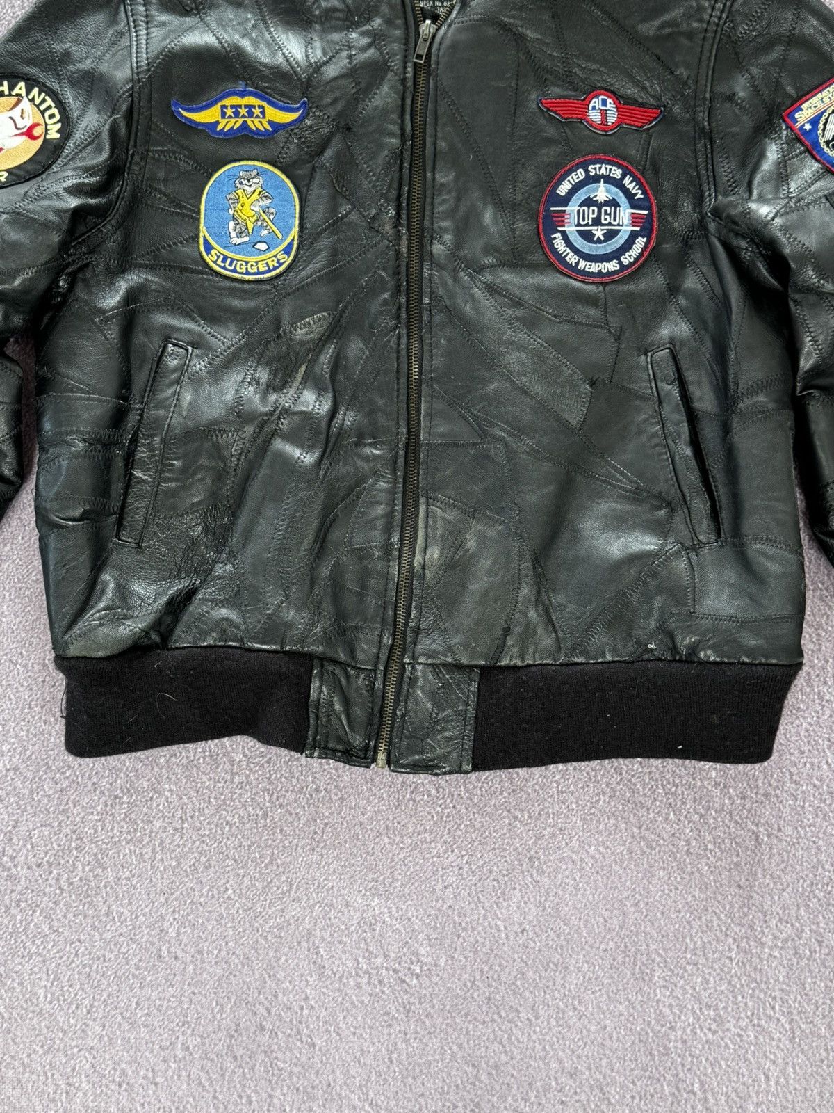 Alpha Industries Alpha Industries Grunge Leather Y2K Bomber Jacket Size S / US 4 / IT 40 - 3 Thumbnail