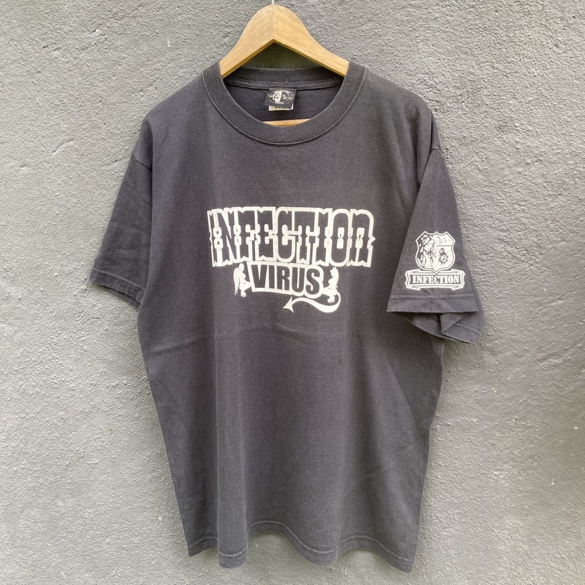 Japanese Brand Thrashed Faded Infection Virus Japanese Brand Tee Size US XL / EU 56 / 4 - 1 Thumbnail