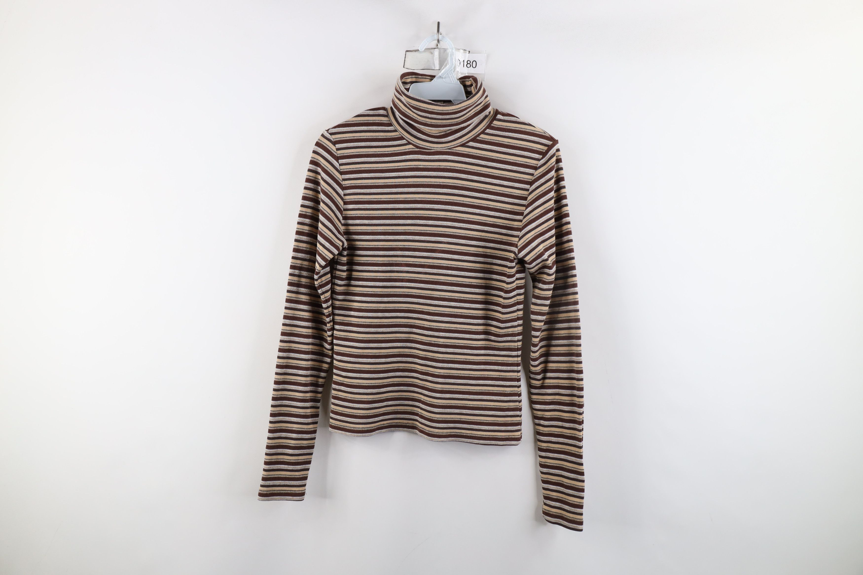 Vintage Vintage 90s Streetwear Ribbed Knit Turtleneck T-Shirt Size M / US 6-8 / IT 42-44 - 1 Thumbnail