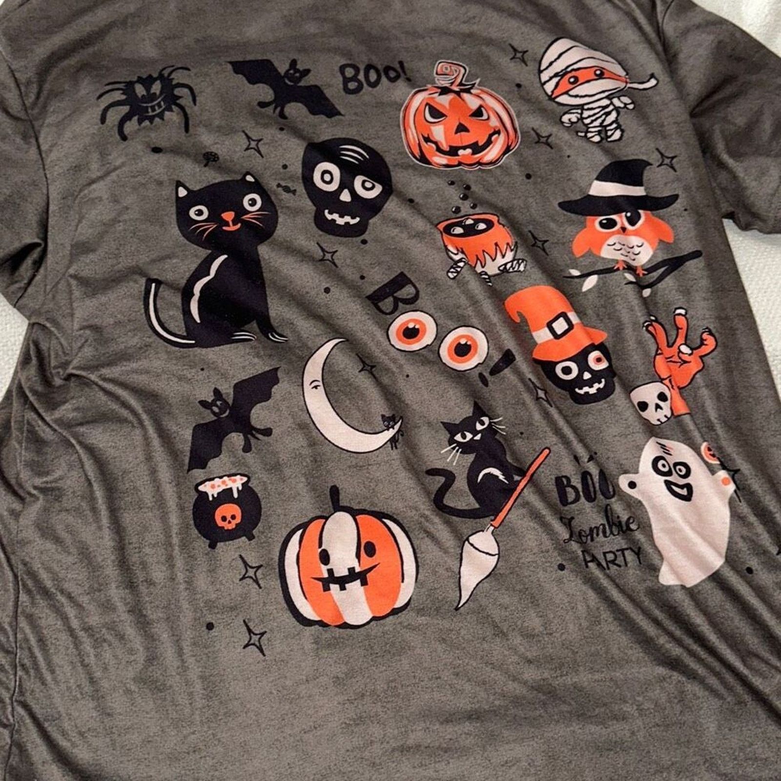 Shein SHEIN Spooky Halloween Macabre Oversized T-Shirt | Sz L Size L / US 10 / IT 46 - 3 Thumbnail