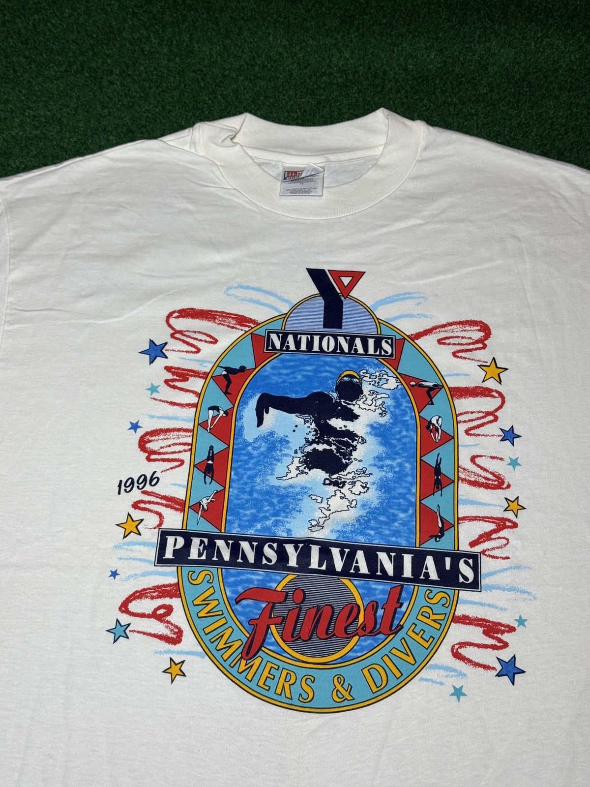 Vintage Swimming Nationals YMCA 90s PA Diving Swim Team XL T Shirt Size US XL / EU 56 / 4 - 2 Thumbnail