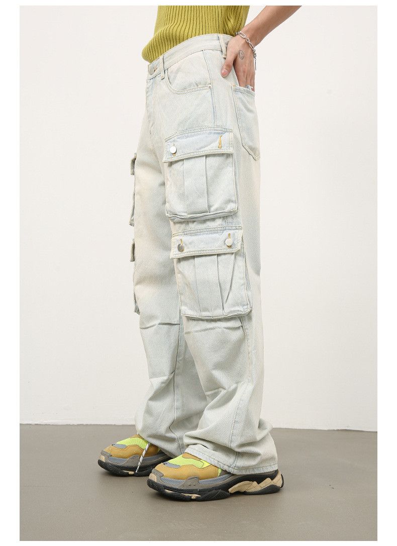 Japanese Brand × Jean American multi-pocket retro loose straight-leg cargo jeans Size US 32 / EU 48 - 4 Thumbnail