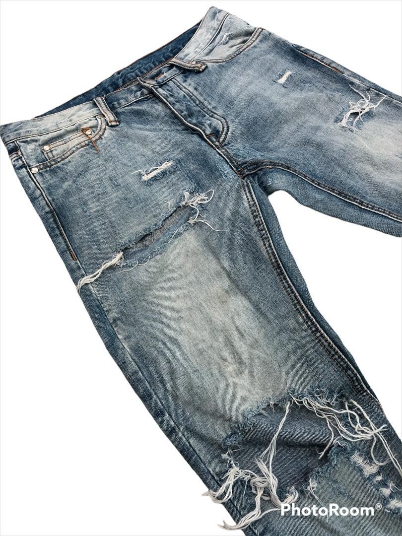JNCO × MNML MNML distressed denim zipper leg skinny jeans size 32 Size US 32 / EU 48 - 3 Thumbnail