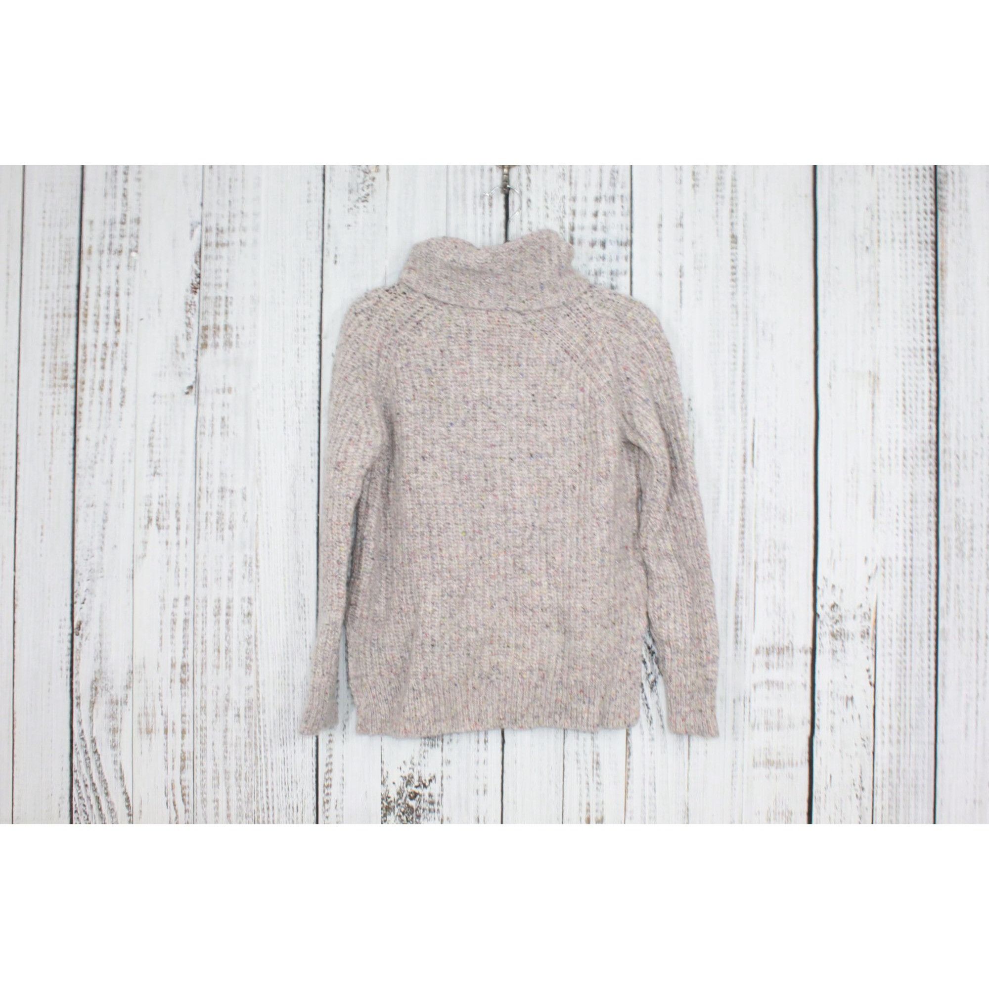 Madewell Madewell Women's Cable Knit Turtleneck Raglan Sweater Size XS / US 0-2 / IT 36-38 - 6 Thumbnail