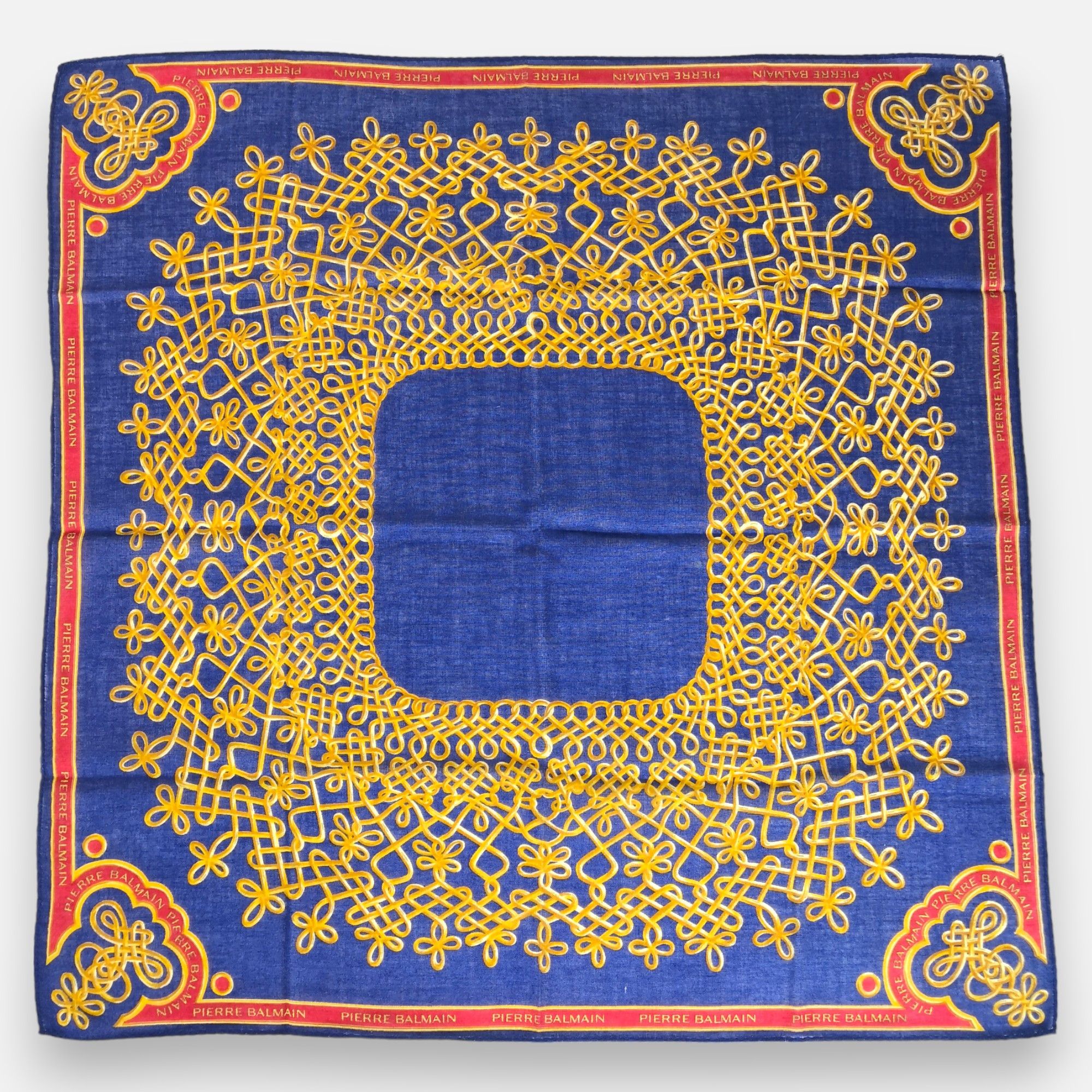 Japanese Brand Vintage Pierre Balmain Handkerchief Pocket Square Bandana Size ONE SIZE - 2 Thumbnail