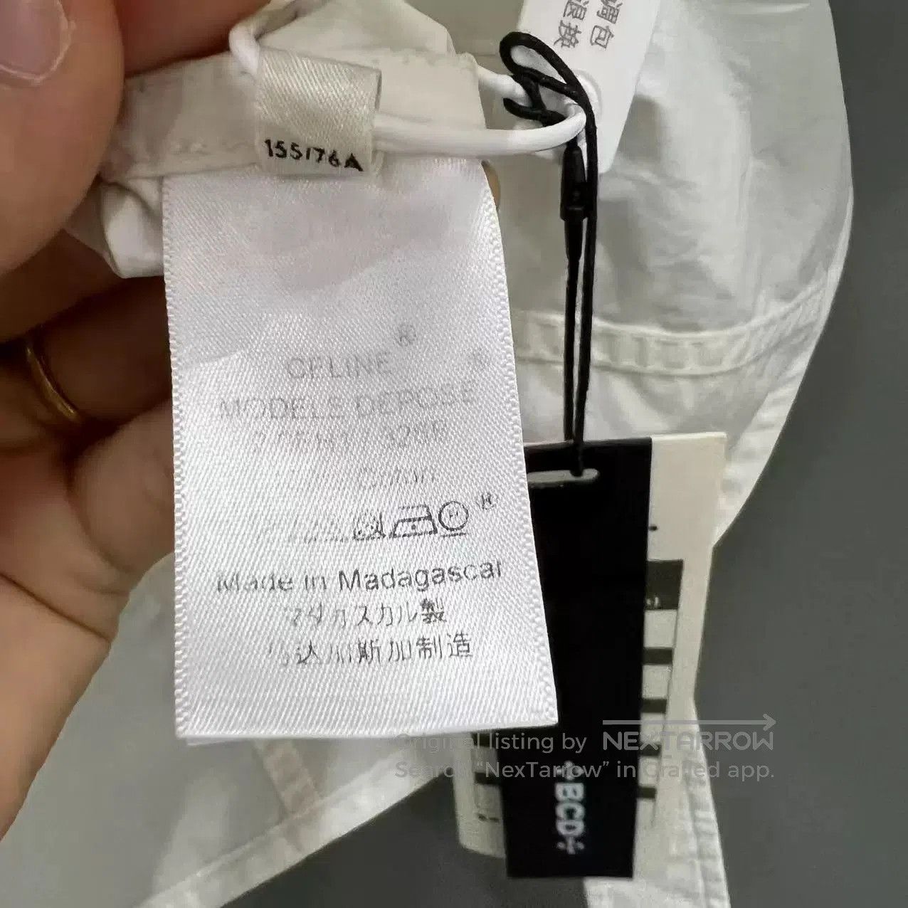 Celine CELINE White Short-Sleeve Shirt. Size XXS / US 00 / IT 34 - 4 Thumbnail