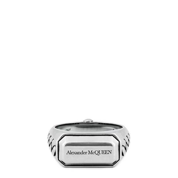 http:// ▶Square Glitter Zircon Double Layer Silver Plated Ring for Men, L187 main image 0