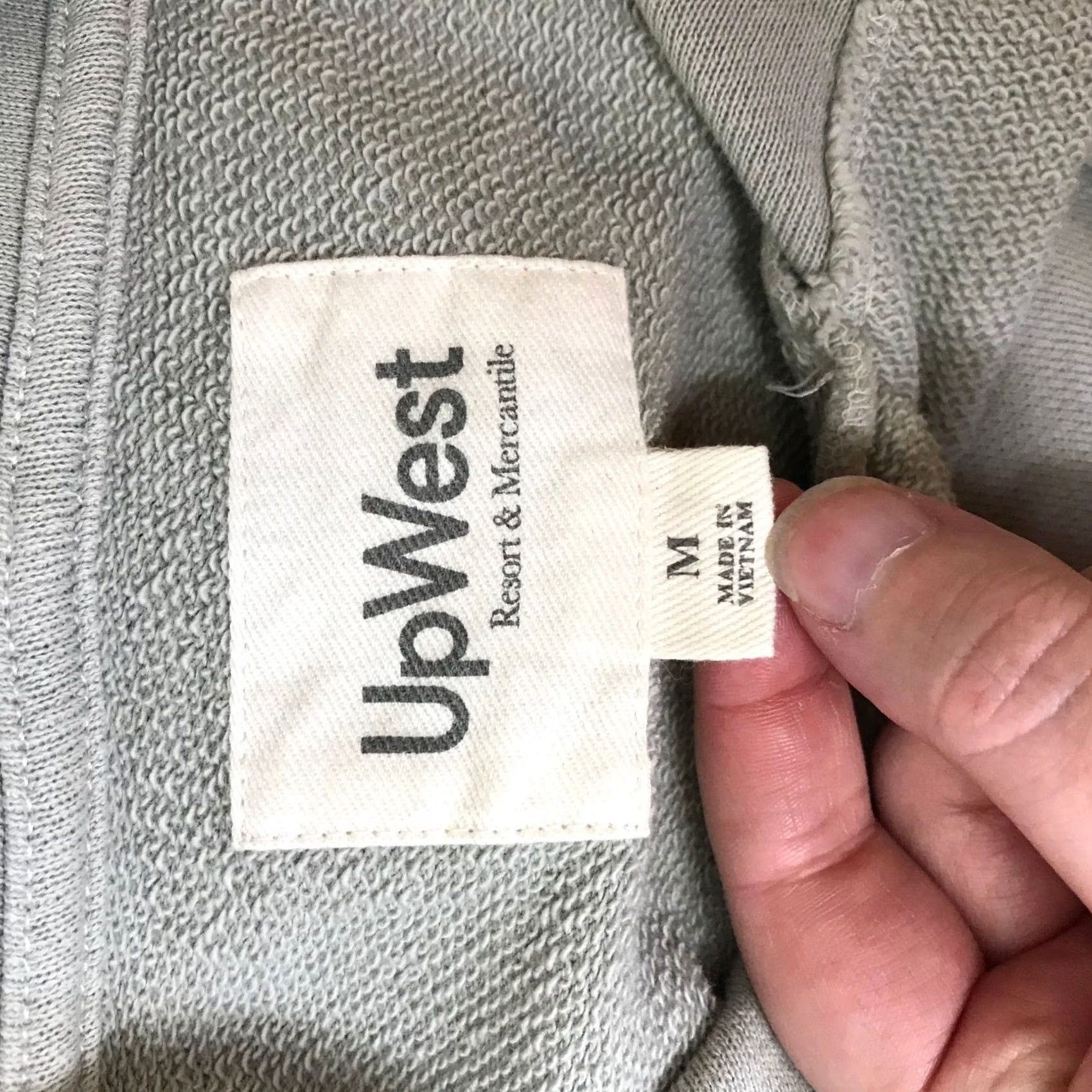 Vintage UpWest Resort & Mercantile Womens Sage Green Cropped Cotton Hoodie M Size M / US 6-8 / IT 42-44 - 7 Thumbnail