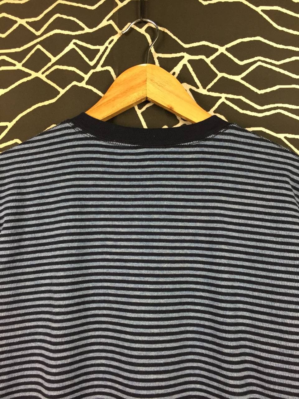 Uniqlo Uniqlo Cotton Stretch Striped Long Sleeve Henley Tee Size L Size US L / EU 52-54 / 3 - 6 Thumbnail