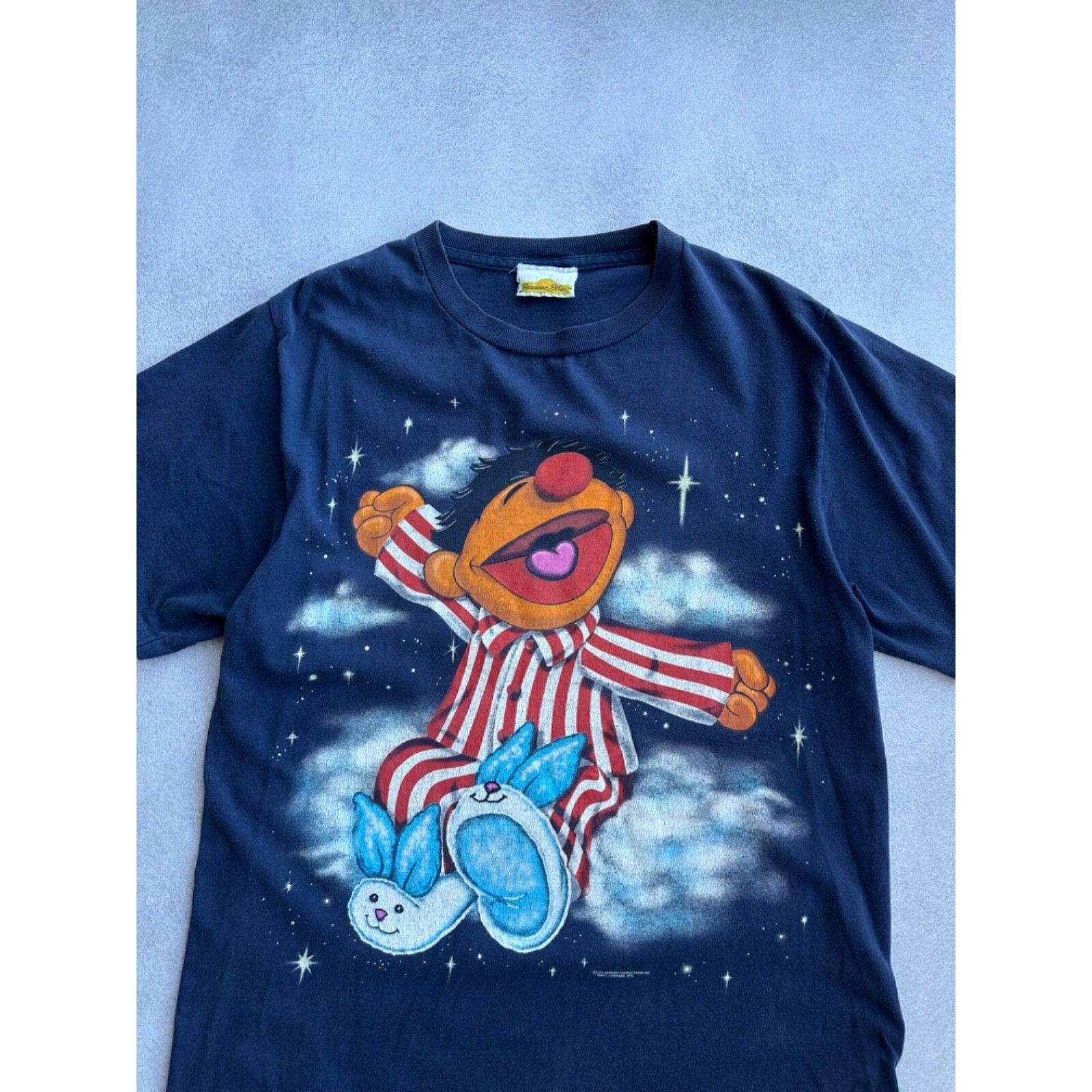 Vintage Sesame Street Ernie in pajamas Vtg Jim Henson doublesided Size US L / EU 52-54 / 3 - 4 Thumbnail