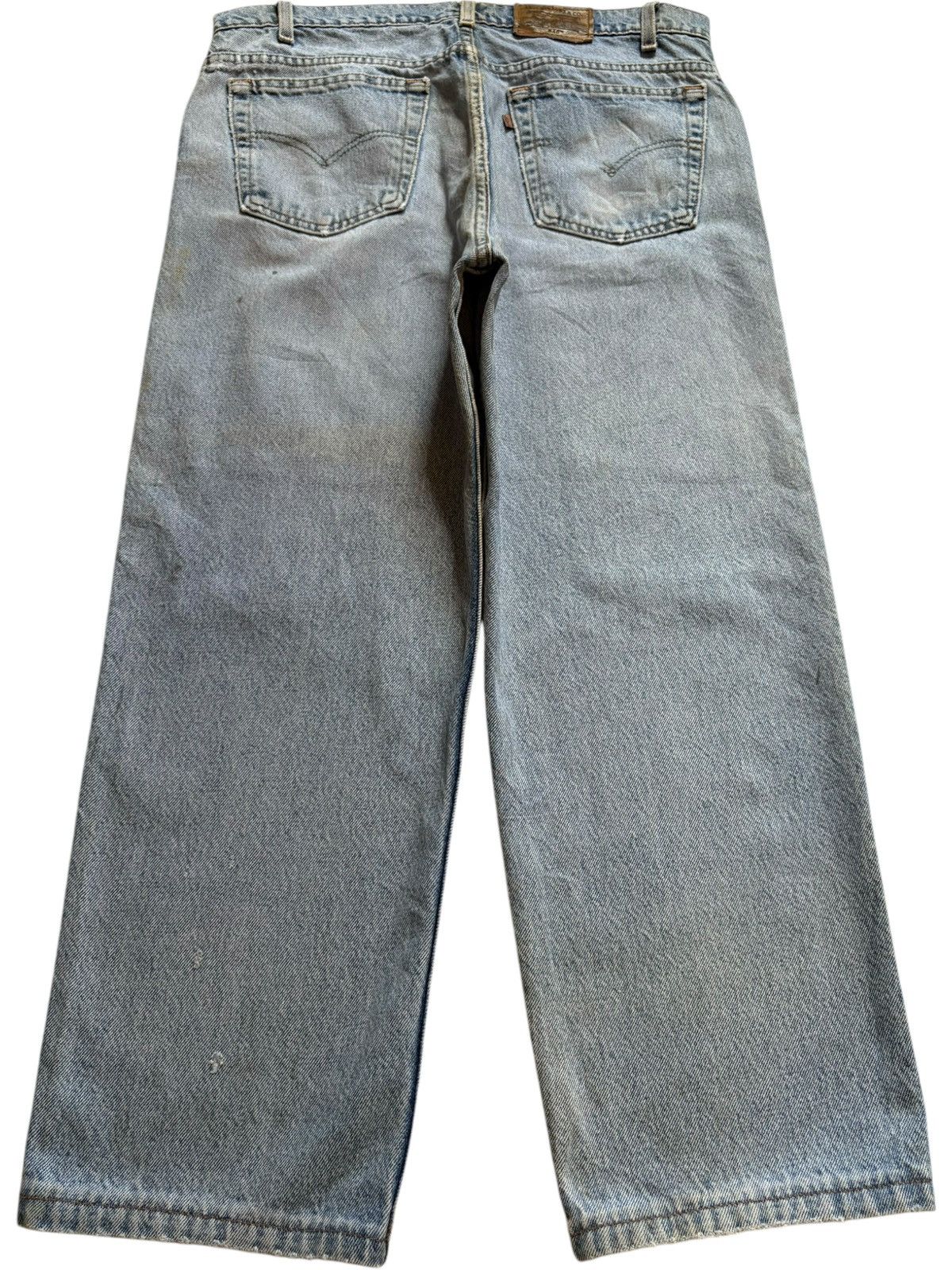 Levi's Vintage 90s Levis 540 Orange Tab Mud Wash Patched Baggy Jean Size US 35 - 2 Thumbnail