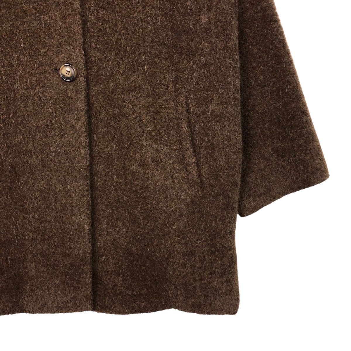 Vintage 📌Vintage Long Jacket Mohair Wool Fur Max Mara Double Breast Size US M / EU 48-50 / 2 - 6 Thumbnail
