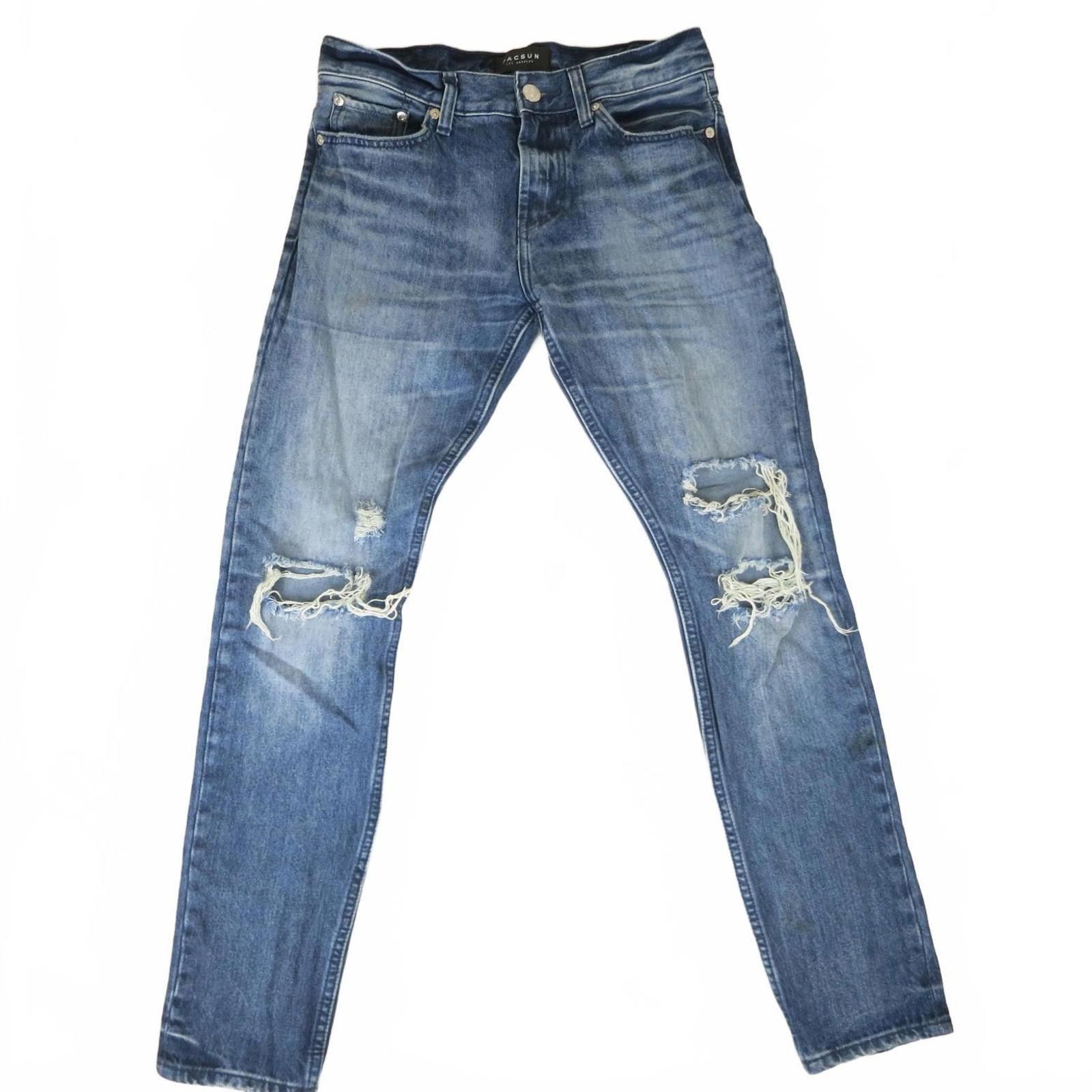 Pacsun Men's 30x30 Pacsun Distressed Blue Denim Jeans Size US 30 / EU 46 - 1 Thumbnail