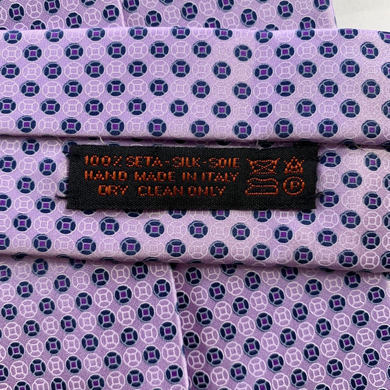 Dolcepunta DOLCEPUNTA Purple Lavender Polka Dot Silk Tie Size ONE SIZE - 4 Thumbnail
