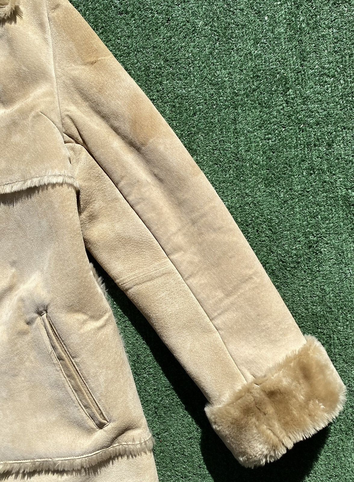 Vintage VTG Y2K Brandon Thomas Suede Faux Fur Full Length Jacket Size M / US 6-8 / IT 42-44 - 5 Thumbnail