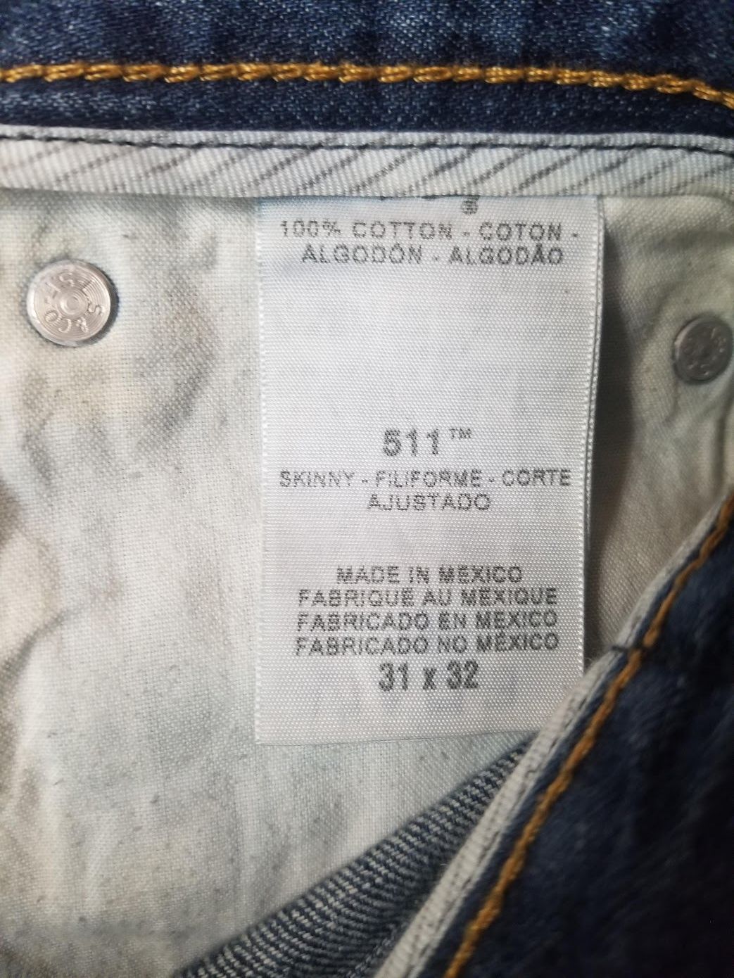 Levi's Levis 511 Skinny Jeans Mens Straight Leg Torn Ripped Size US 31 - 7 Thumbnail