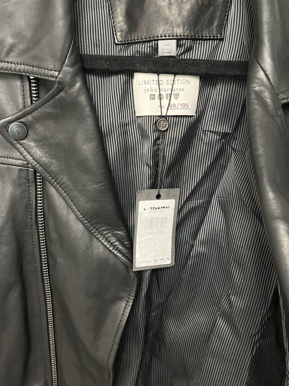 John Varvatos Biker Leather Jacket. EU 48 Size US M / EU 48-50 / 2 - 3 Thumbnail