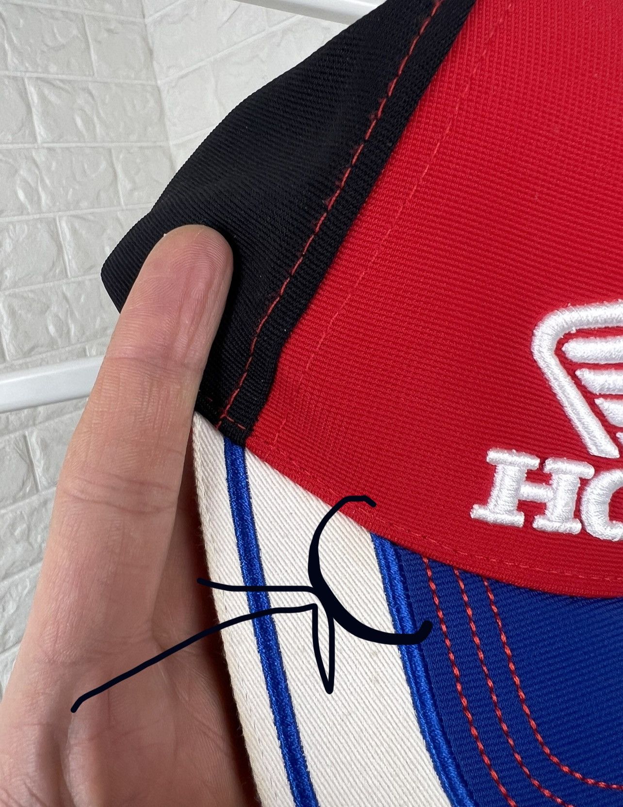 NASCAR × Vintage Vintage Y2K Honda Racing Cap Hat Size ONE SIZE - 8 Thumbnail