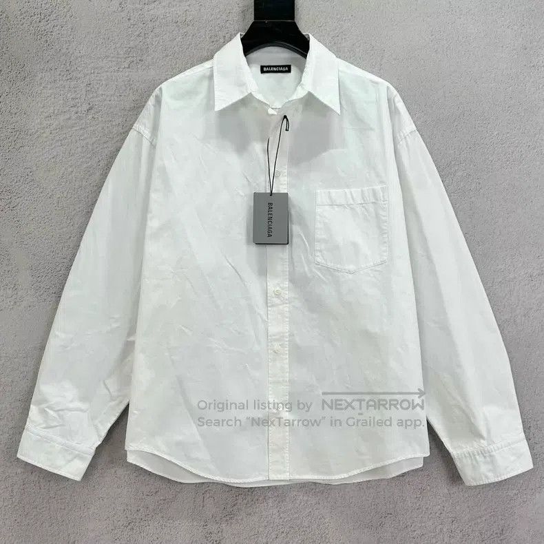 Balenciaga Balenciaga size 37 Multilingual Slogan White Long Sleeve S Size US S / EU 44-46 / 1 - 1 Thumbnail